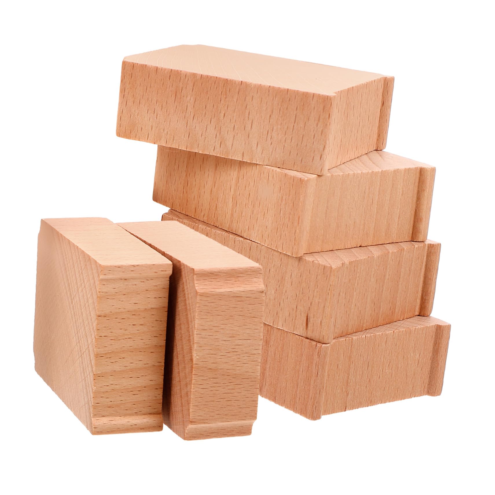 HANABASS 6Pcs Wooden Train Bridge Supports Track Elevation Accessories for Railway System for Enhancing Train Track Layouts and Creative Play