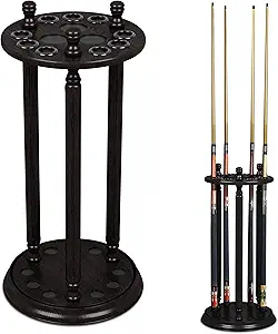Cue Rack Only - Revolving 9 Pool - Billiard Stick Cue Rack - Stand Black Finish