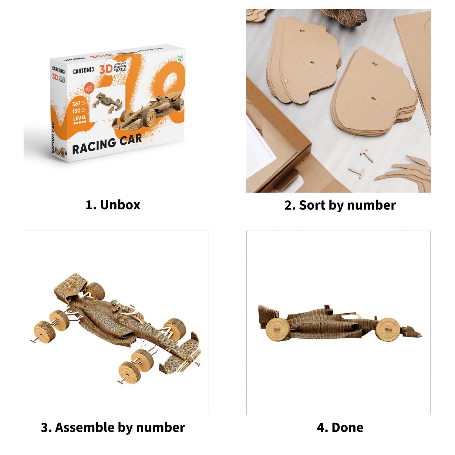 Auto da Corsa Puzzle 3D in Cartone – Modellino da Costruire