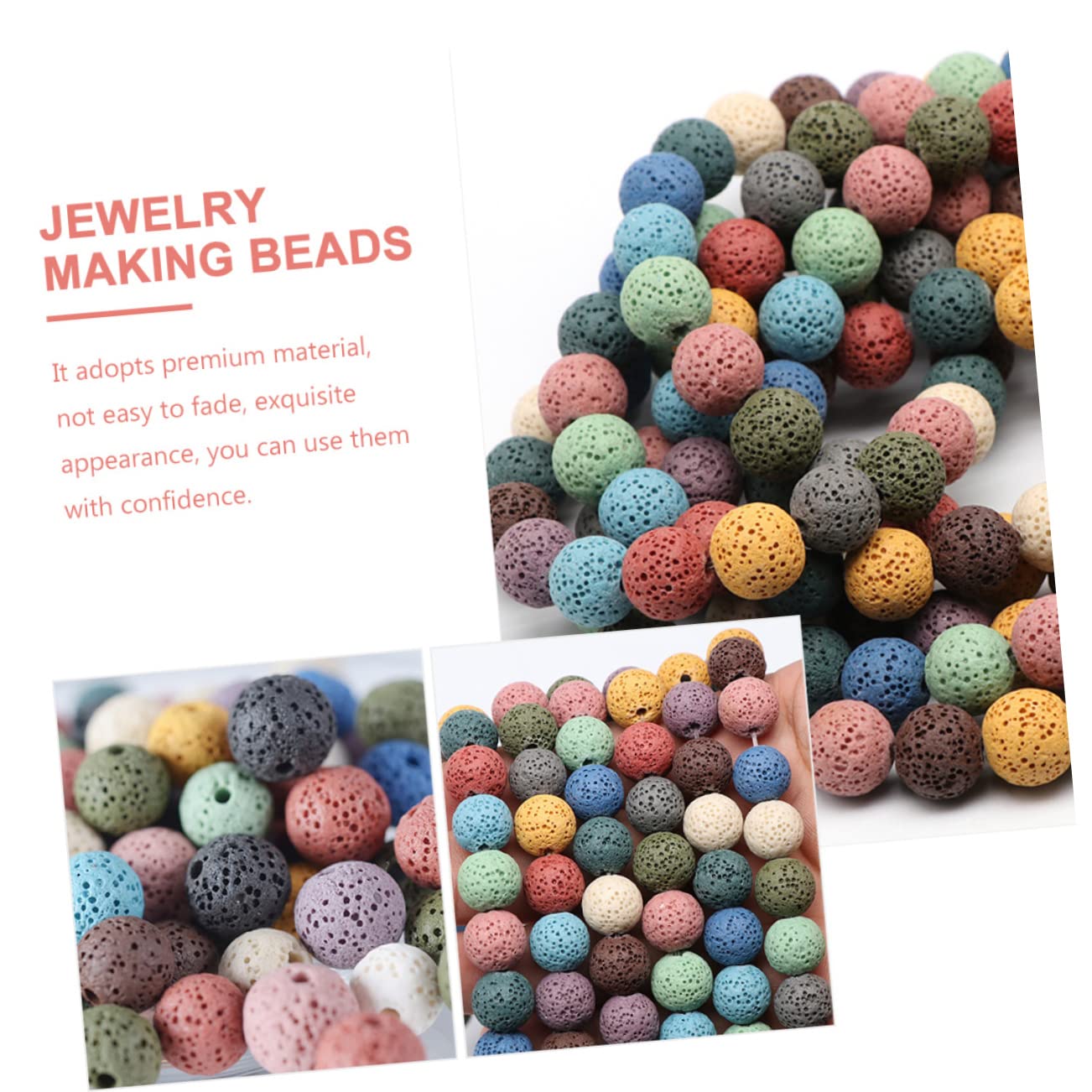 EXCEART 200piezas Abalorios De Para Cuentas Sueltas Para Manualidades y Decoración Para Pulseras y