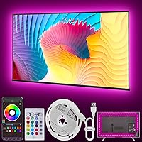 Vista 1 de Led Lights for TV, 20ft TV Backlight for 32-80 Inch, USB Light Strip with Remote, App Control, RGB Strip Lights Music Sync Color Changing Led Lights