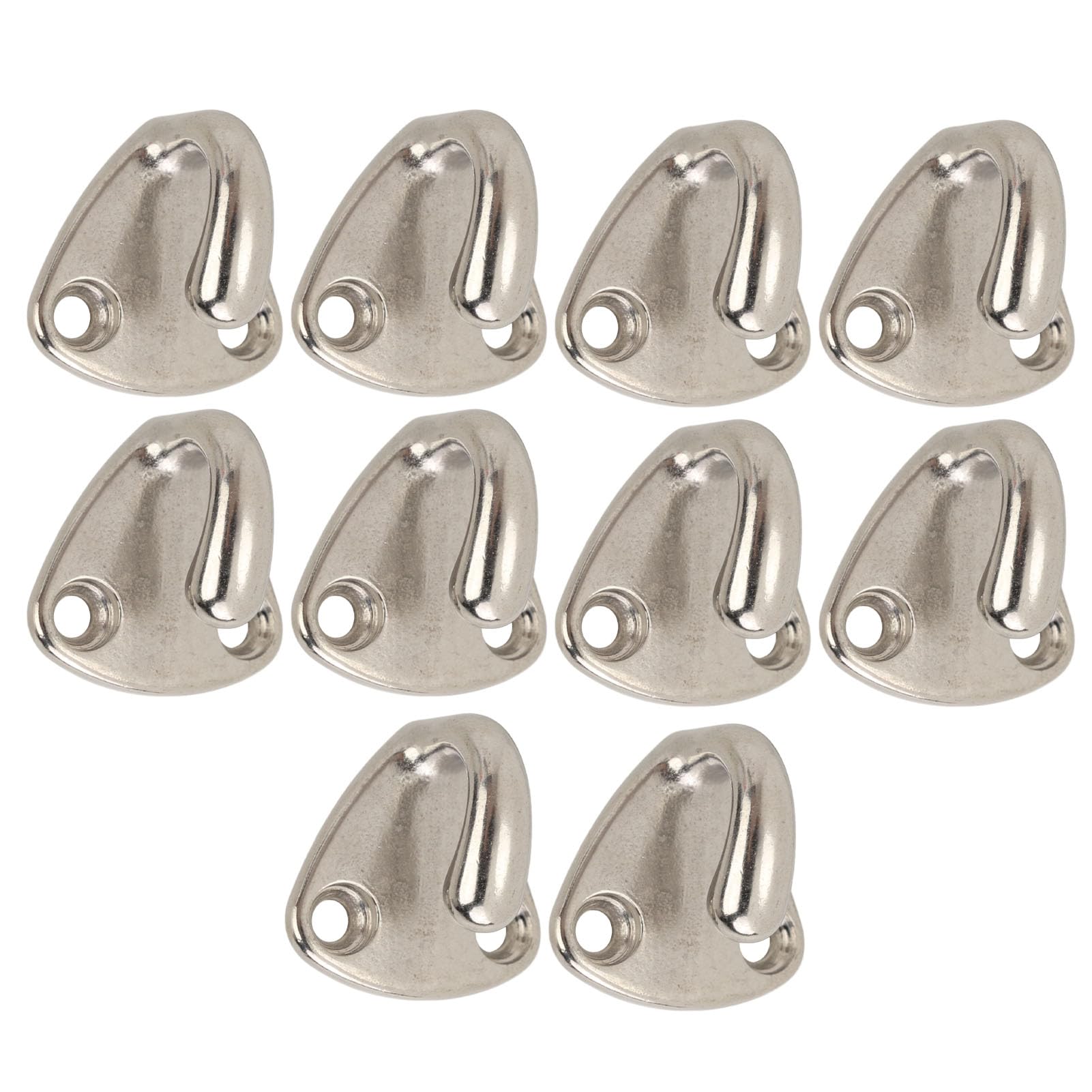 Small Hooks with a Pad, Strong, 316 Stainless Steel, 10 Storage Hooks for Clothing