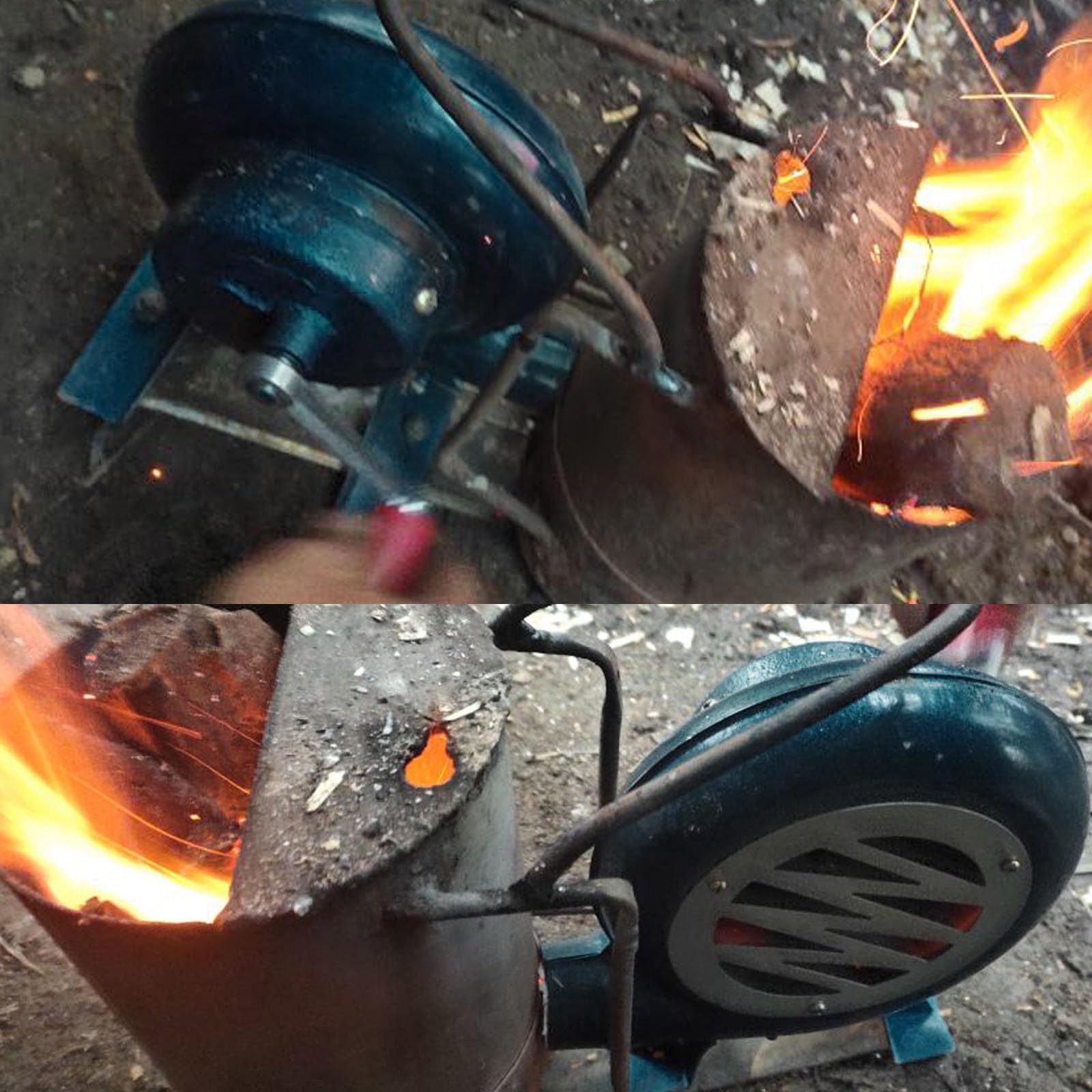 Tragbares Gebläse, Handventilator, Herd, Schmied, Handkurbel, Werkzeug für Außenluftgebläse, manueller Grillstarter, Handkurbelgebläse, Balg