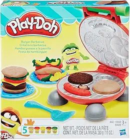 Play-Doh, Massinha de Modelar Infantil, Festa do Hambúrguer - Conjunto de Brinquedo com Acessórios e 2 Potes - A partir de 3 Anos