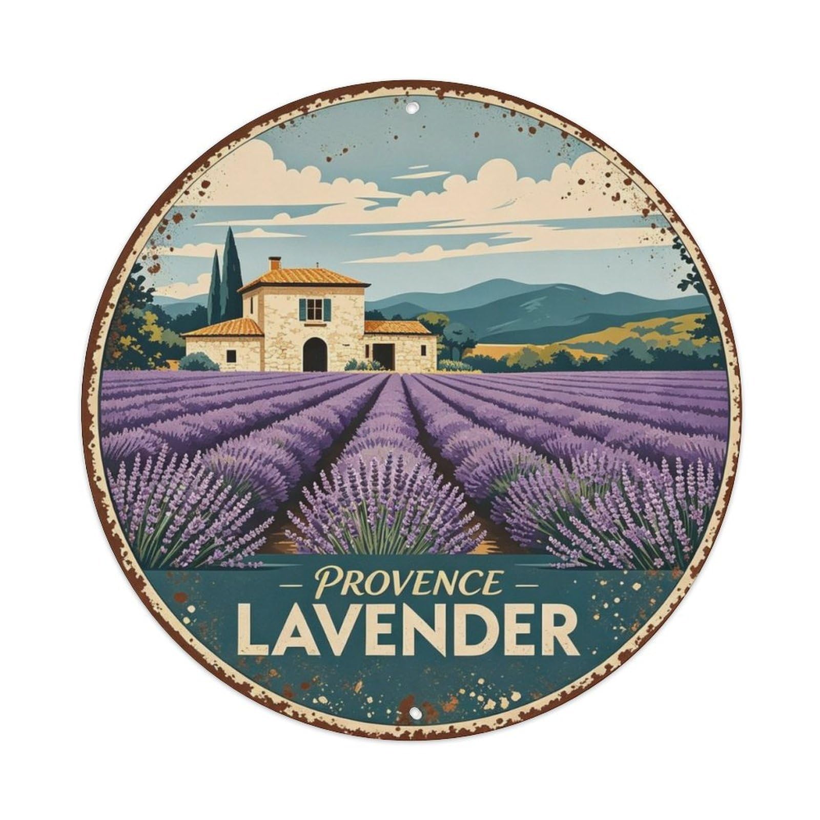 Provence Lavender Metal Tin Sign Plaque
