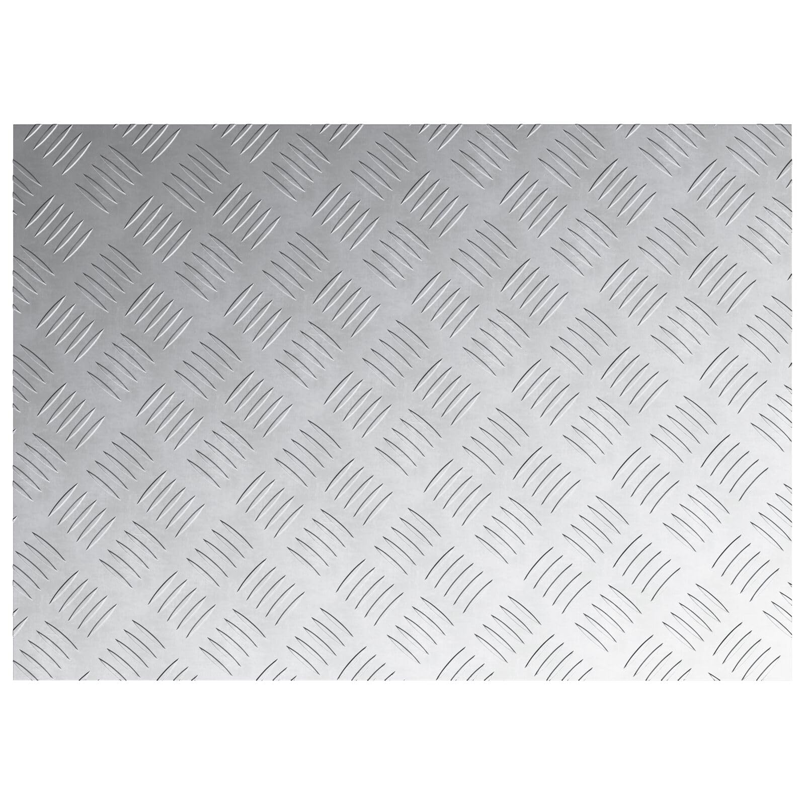 Homgoday Placas de Aluminio Antideslizantes con Diseño de Checker, 4 Piezas, 70x50 cmPlaca de Aluminio,Chapa Estampada, estriados, Aluminio