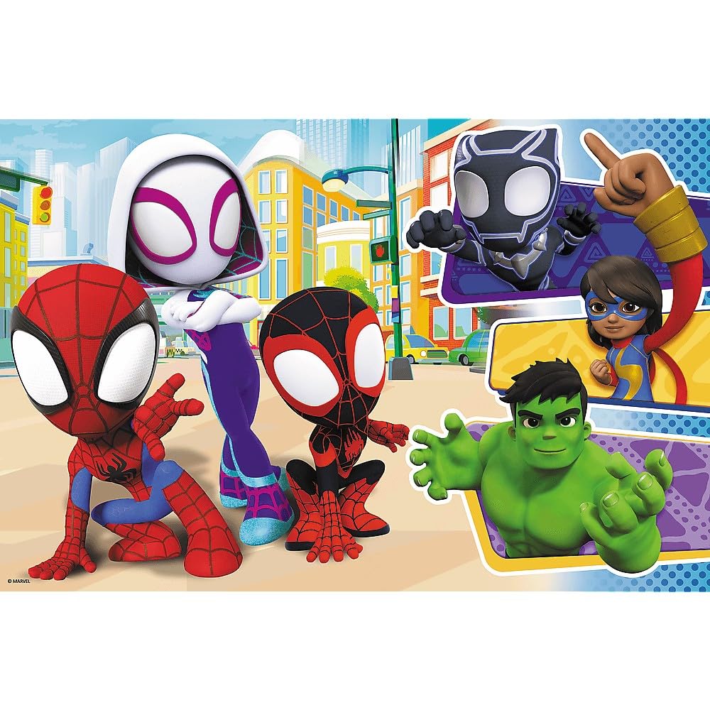 Trefl Marvel Spidey & his Amazing Friends, 24 Piece Jigsaw Puzzles for Kids, Easy Hold Large Maxi Puzzle Pieces for Children - Image 3