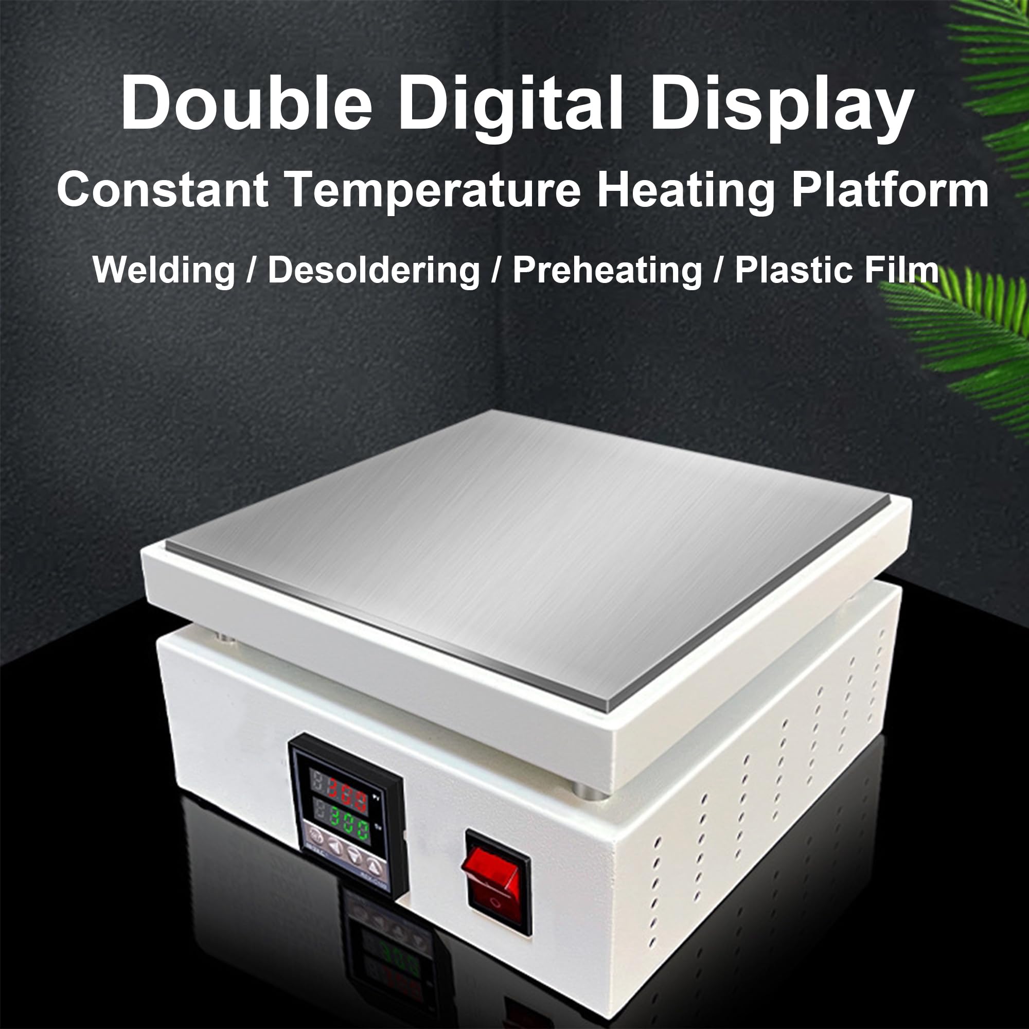 Mesa calefactora a Temperatura Constante, Placa calefactora de Laboratorio, Termostato Ajustable para Placa calefactora, Selladora de Film termoplástico para Cajas de Embalaje