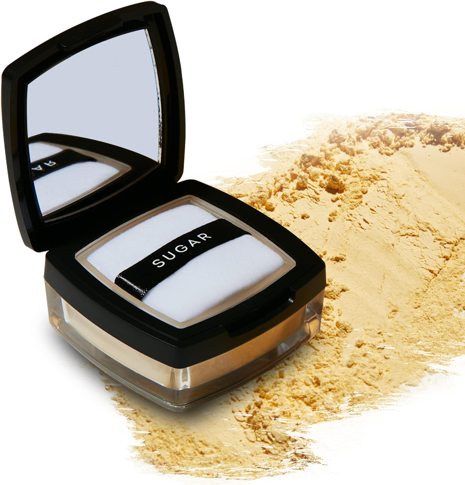 SUGAR All Set To Go Banana Loose Powder Matte & Long lasting Coverage Blurs Pores & Fine Lines 7 g (Pack of 1) Banana Powder