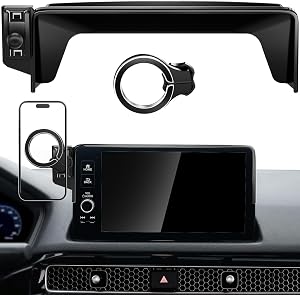 Pop-tech Magnetic Phone Holder for Honda Civic 11th Gen 2022 2023 2024 2025 2026, 360° Car Screen Phone Mount Made for Civic Hatchback Sedan Touchscreen, Compatible with Magsafe iPhone Accessories