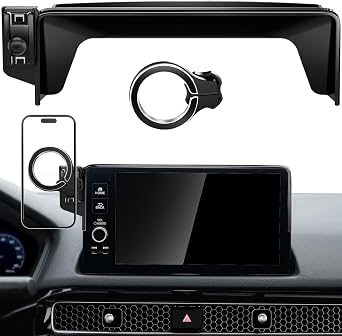 pop-tech Magnetic Phone Holder for Honda Civic 11th Gen 2022 2023 2024 2025 2026, 360 Car Screen Phone Mount Made for Civic Hatchback Sedan Touchscreen, Compatible with Magsafe iPhone Accessories