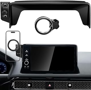 pop-tech Magnetic Phone Holder for Honda Civic 11th Gen 2022 2023 2024 2025 2026, 360° Car Screen Phone Mount Made for Civic Hatchback Sedan Touchscreen, Compatible with Magsafe iPhone Accessories