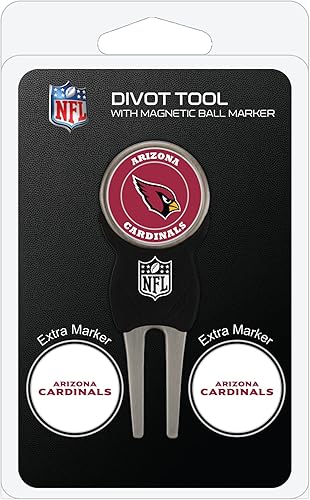 Vista 33 de Team Golf NFL Divot Tool con 3 marcadores de pelota de golf, marcadores son magnéticos extraíbles de doble cara esmaltado