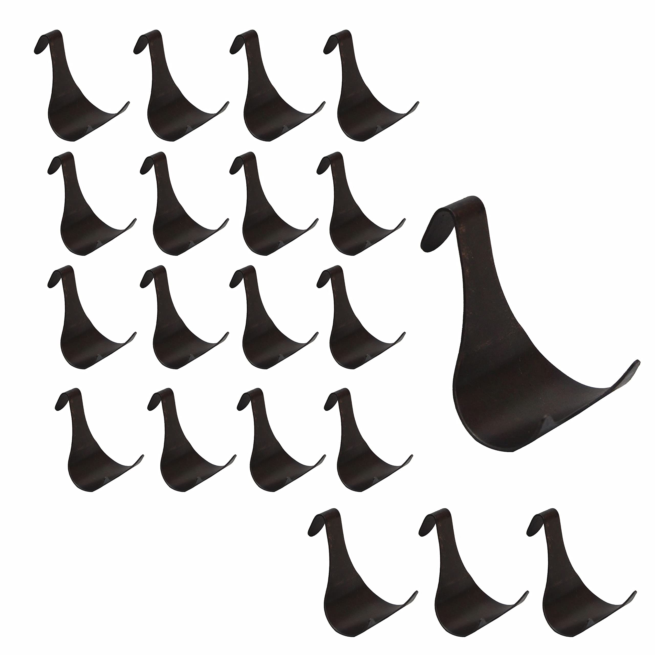 SUL Bronze Plated Moulding Hook Picture Rail Hooks Hangers, Picture Moulding Rail Frame Hook Hangers for Art Exhibition Gallery Picture Billboards Hanging Clothes Keys Holder – Bronze (20 PK)
