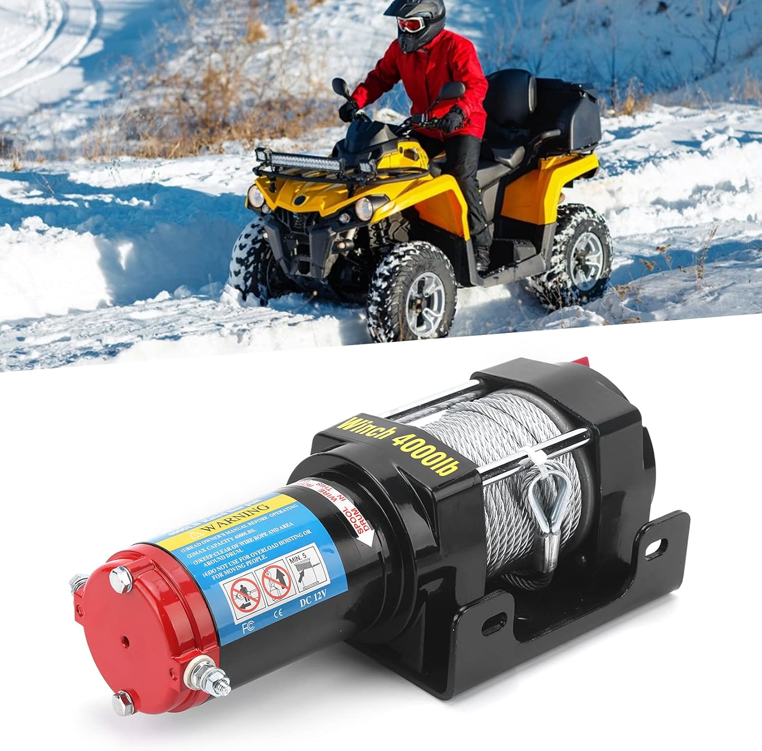 Electric Winch Towing Winches, 4000lbs Car Towing Winches