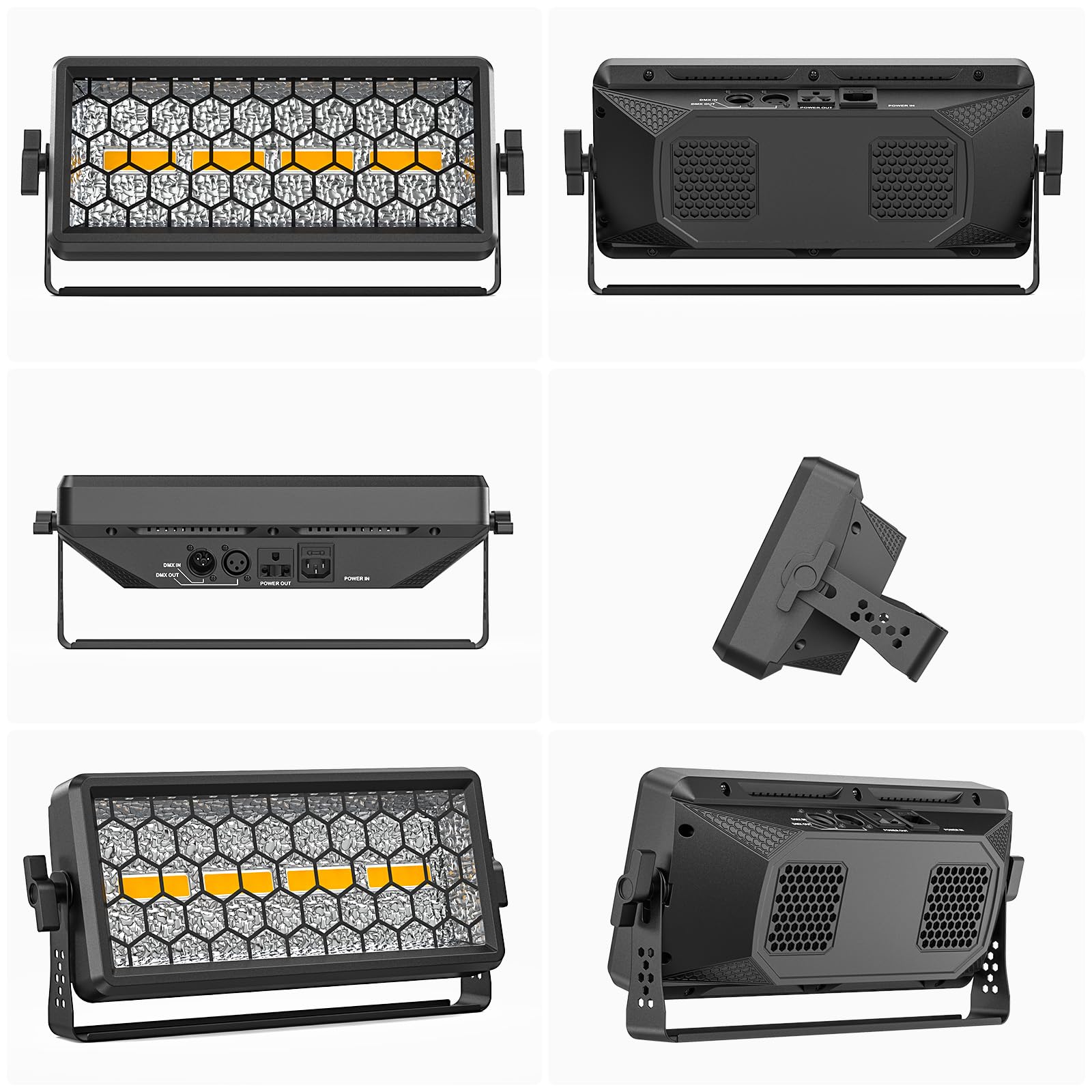 120W LED Wall Washer,4x30W COB Oro + 36 LED RGB,LEDs DMX512 Luce di Festa DJ Bar Stroboscopico Discoteca per Edifici e Eventi dal Vivo,Bar,Discoteca,Natale,Halloween,Feste,Matrimoni