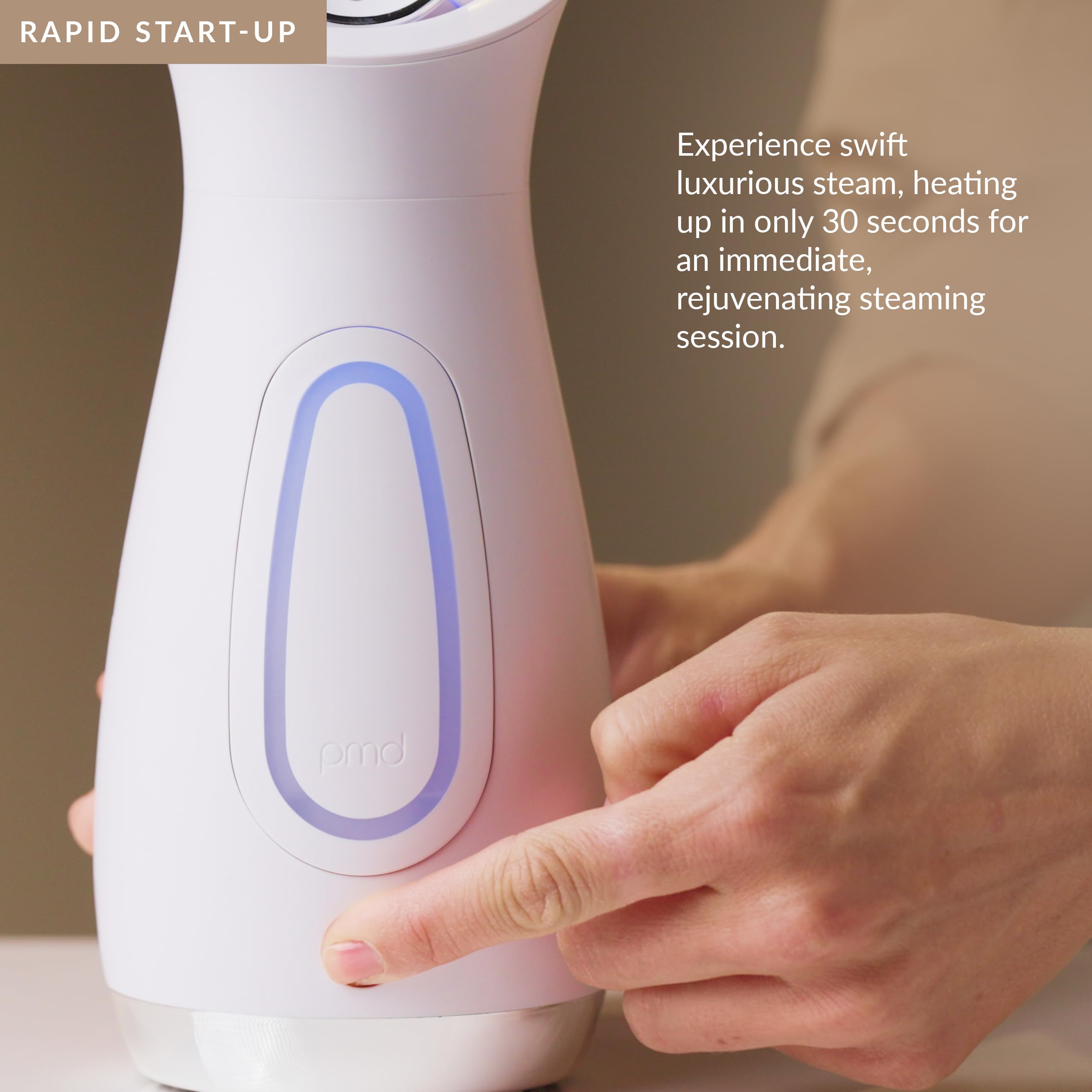 PMD SilkSteam Pro - Spa-Grade Facial Steamer with SilkSteam Technology - Rapid Start-Up - Adjustable, Directional Nozzle - Essential Oil Filters - Dewy, Hydrated Glow