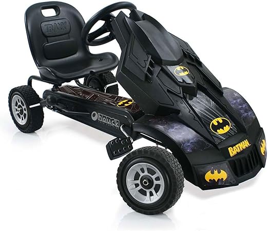 Hauck Batmobile Pedal Go Kart, Superhero Ride On Batman Car Vehicle for Kids, Black