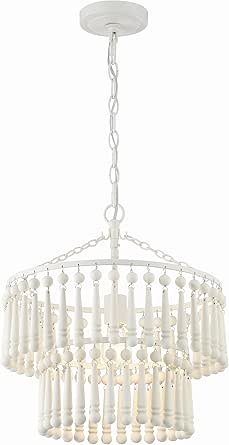 Crystorama Tiana 1 Light Matte White Pendant