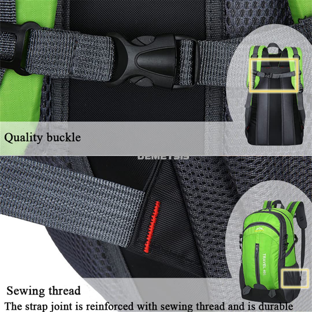 Hcclijo 40L al aire libre montañismo durable al aire libre viaje trekking escalada bolsa deportes montar bicicleta mochila