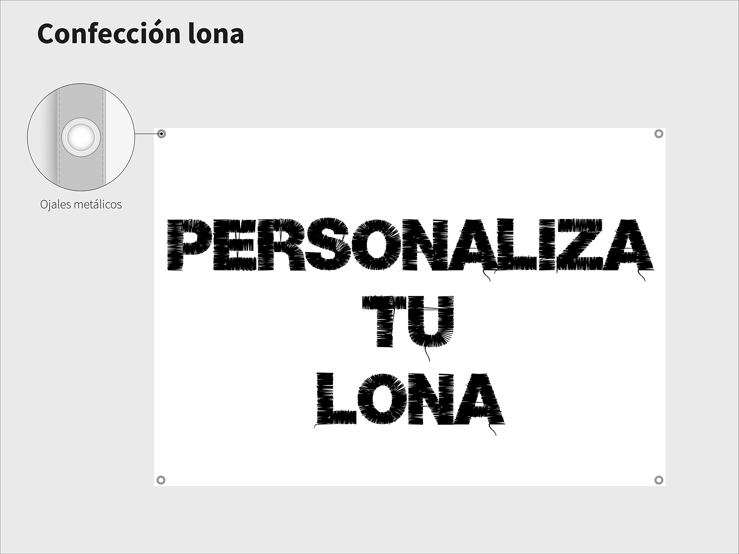Oedim Pack 10 Bandera de Lona Personalizada, 100x70cm, Incluye 4 Ojales Metálicos, Resistente al Agua