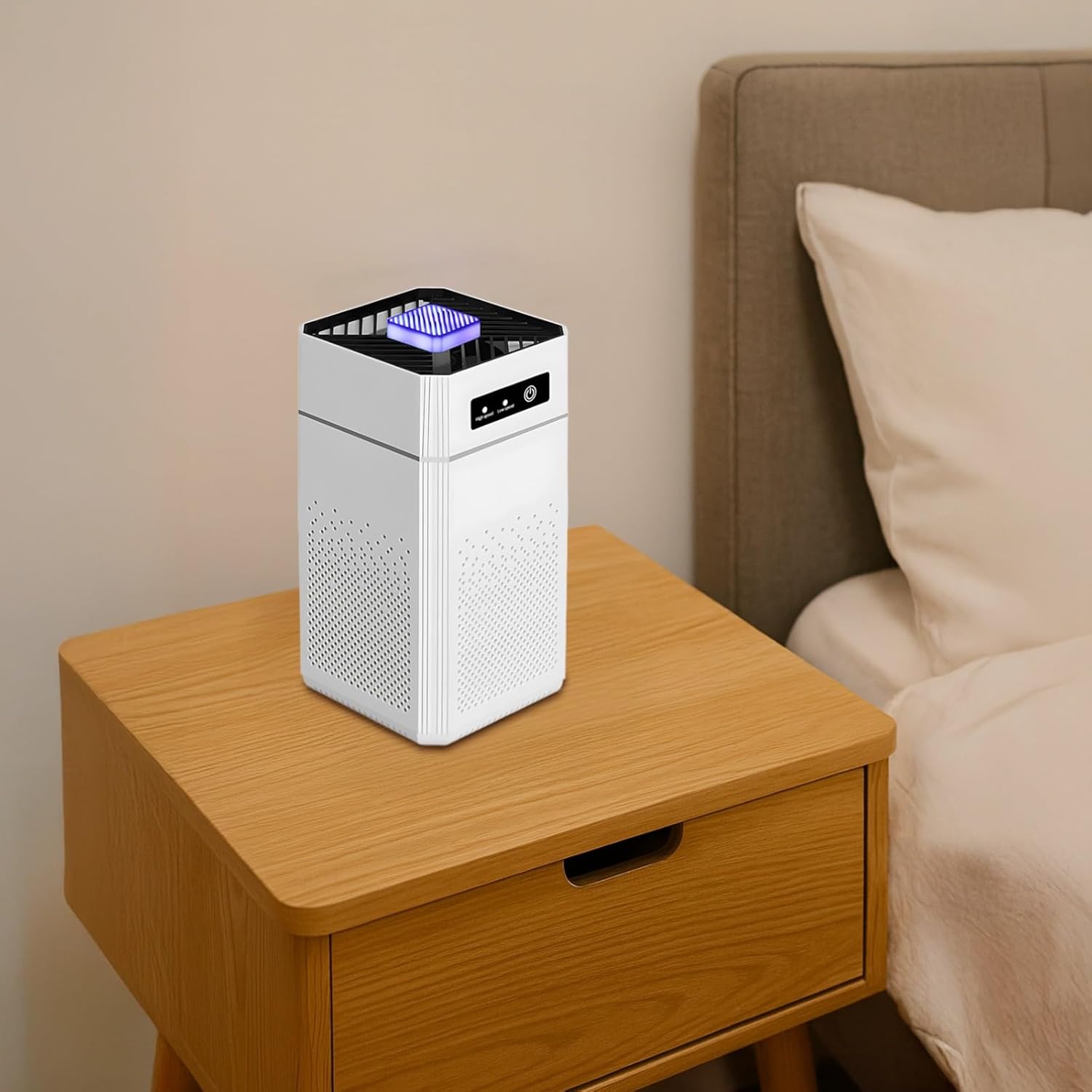 Air Purifier, 9.6 in / 24.5 Cm Desktop Air Purifiers, 3-Speed Quiet Home Office Air Purifier for Bedroom
