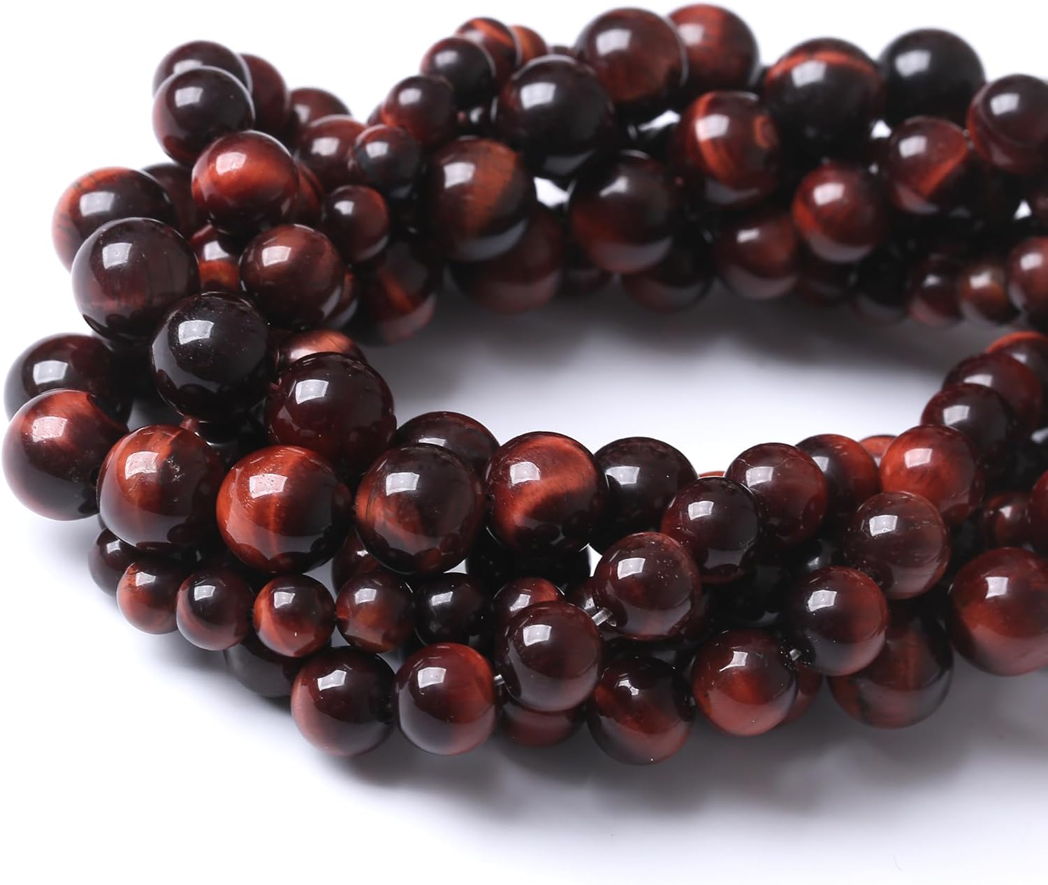 10MM Red Tiger Eye Round Loose Beads Natural Gem Beads Crystal Energy Stone Beads for Jewelry Making DIY Bracelet Necklace - Image 4