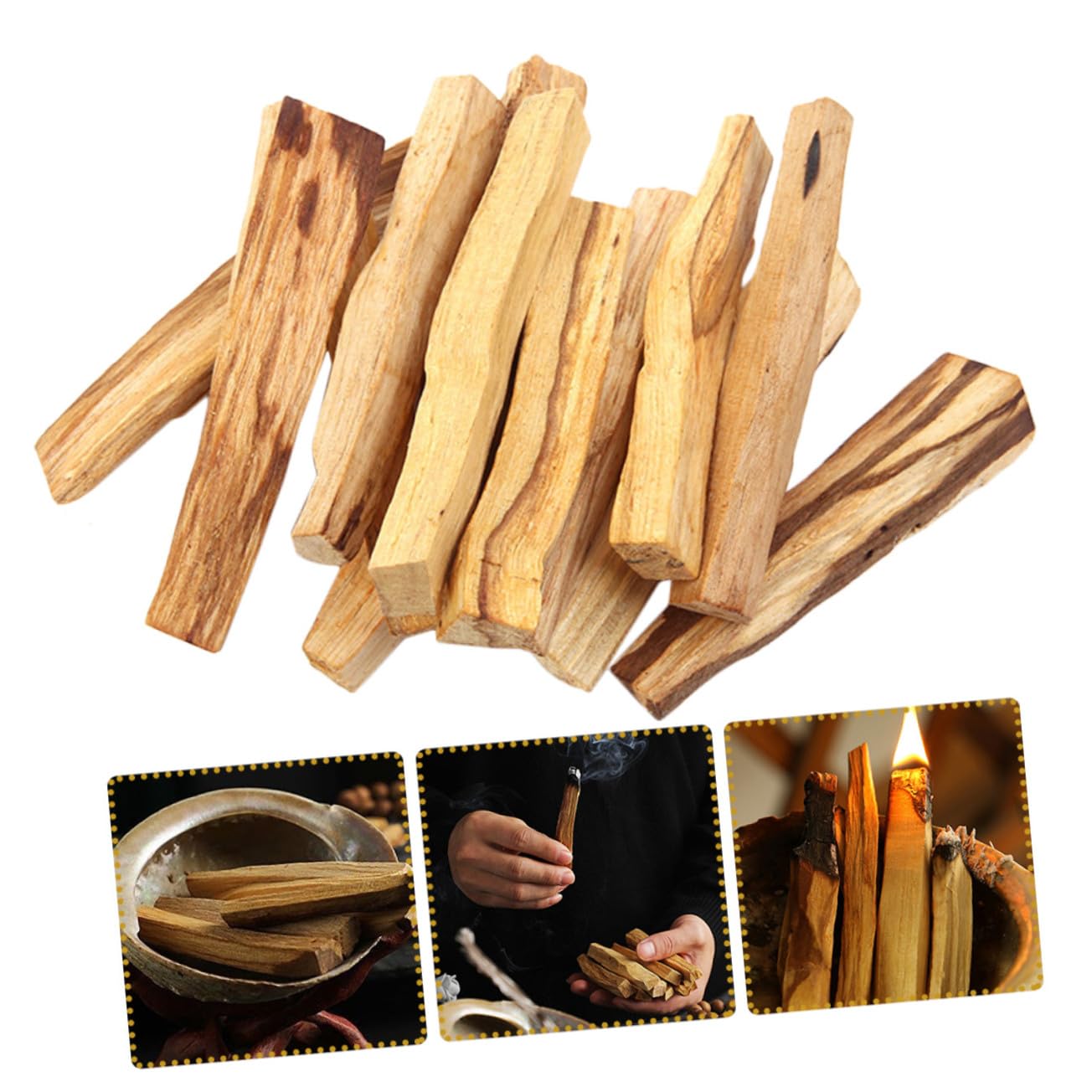 10 Piezas Unidades Varillas de Incienso Natural de Madera Purificadora para Aromaterapia y Limpiador para Hogar Relajante para Yoga y Interiores