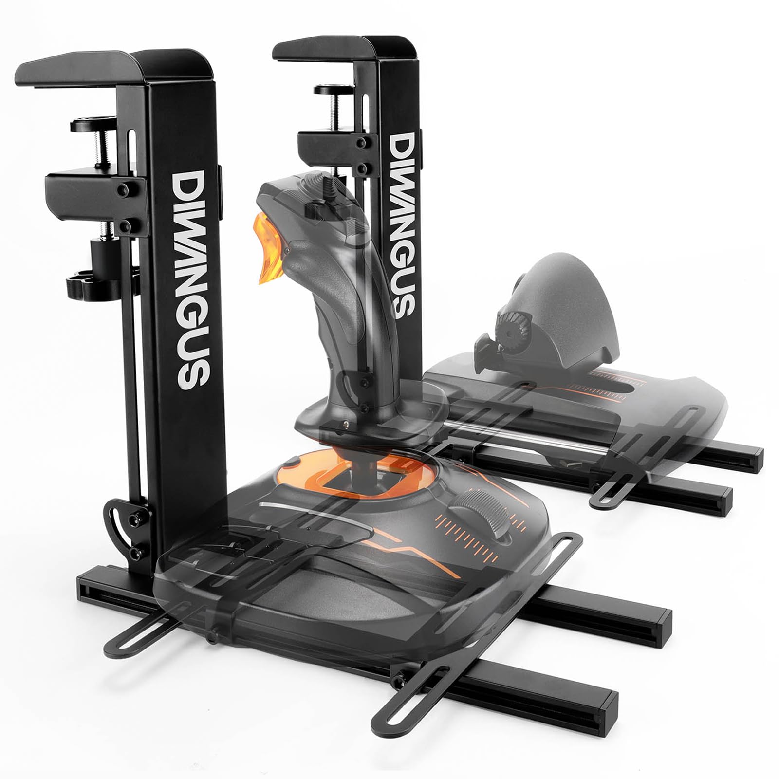 DIWANGUS Hotas Joystick Halterung für Logitech X56, X52, X52 Pro, Flugsimulator Steuerungshalterung für Thrustmaster T Flight HOTAS/T.16000M/TCA, Hotas Tischhalterung für das Flugsim-Spiel