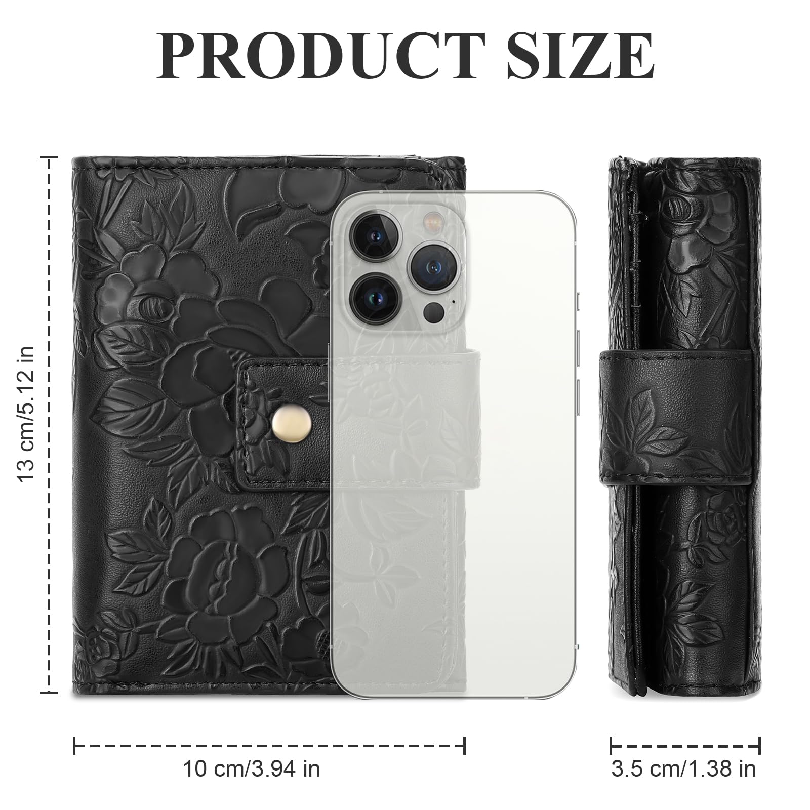 SENDEFN Portefeuille Femme Porte Monnaie Femmes avec Blocage RFID Portefeuille Moyen avec 16 Emplacements Porte Feuilles pour Femme Cuir avec Fermeture éclair Poche à Monnaie