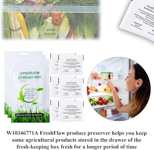 Miniatura 7 de Funmit W10346771A FreshFlow - Repuesto para conservador de productos para refrigerador Whirlpool W10346771 2117689 AP5324183 AH3503014 EAP3503014