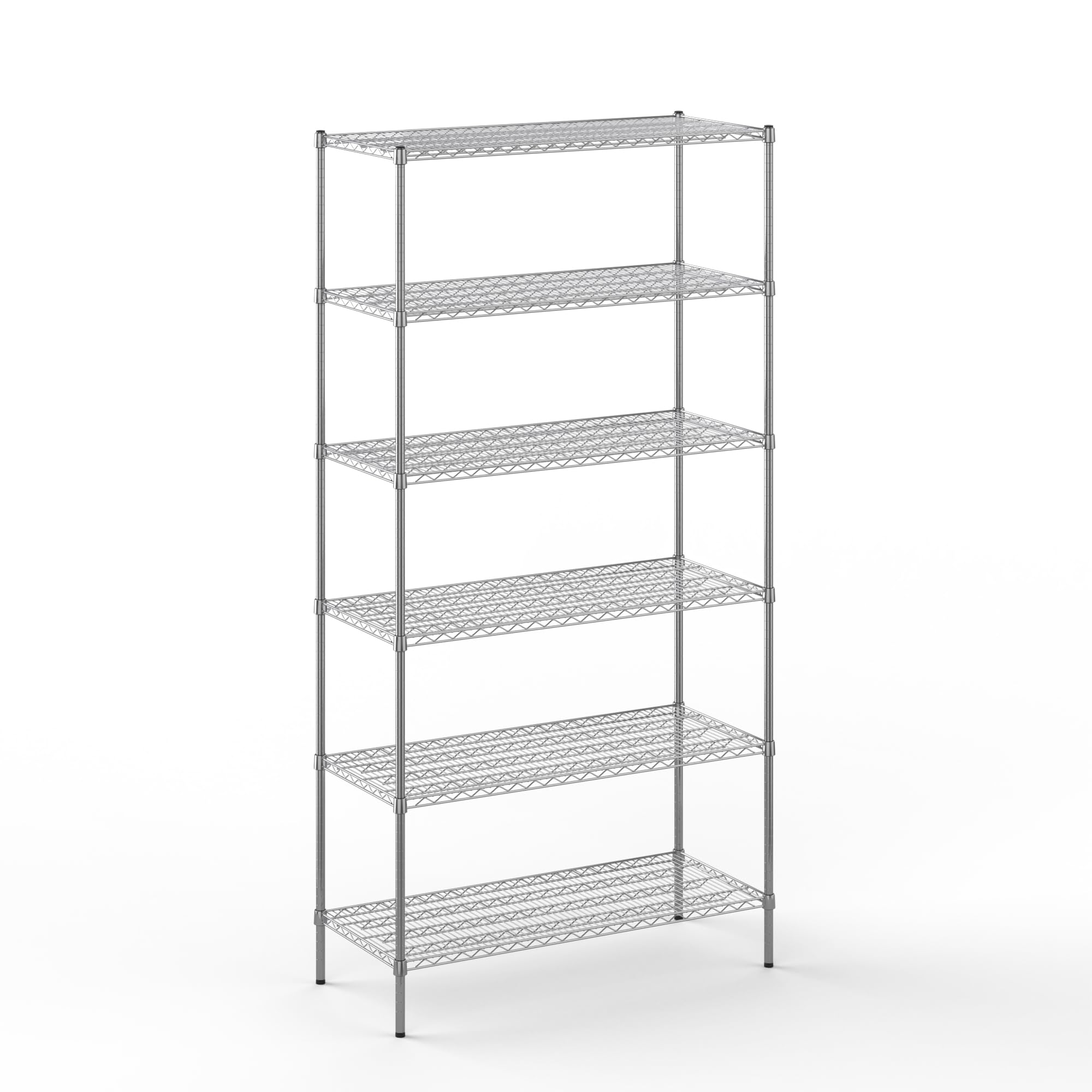 21" Deep x 48" Wide x 96" Height Wire Shelving Kit | 6-Tier | NSF Commercial Storage Rack Unit