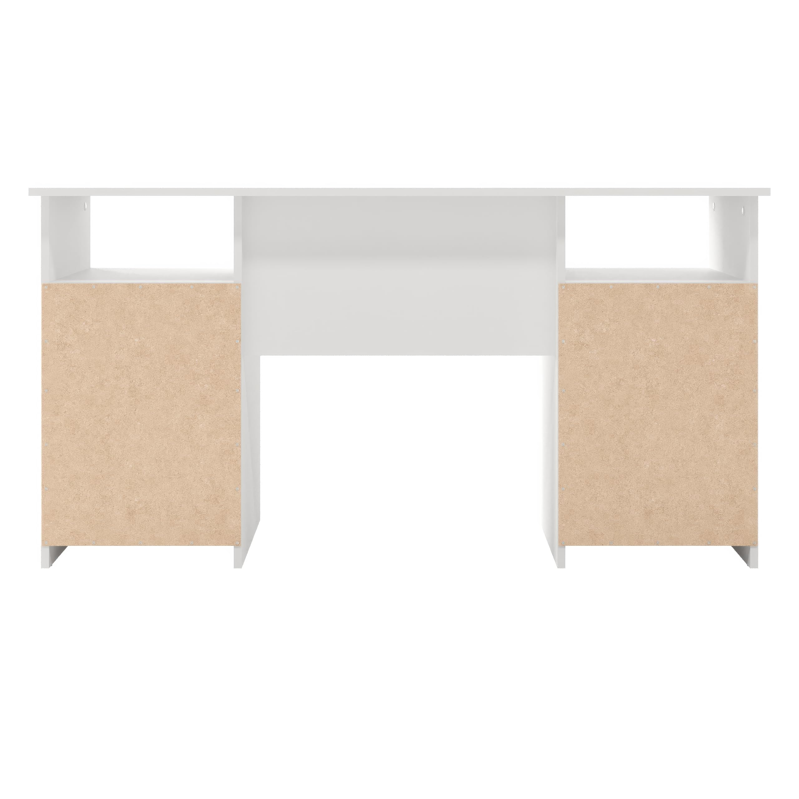 KOMTO Schreibtisch mit Schubladen - Oslo 140 x 60 x 74 cm Moderner Schreibtisch Weiß Bürotisch Computertisch Arbeitstisch Büro PC-Tisch Kinderschreibtisch mit Stauraum