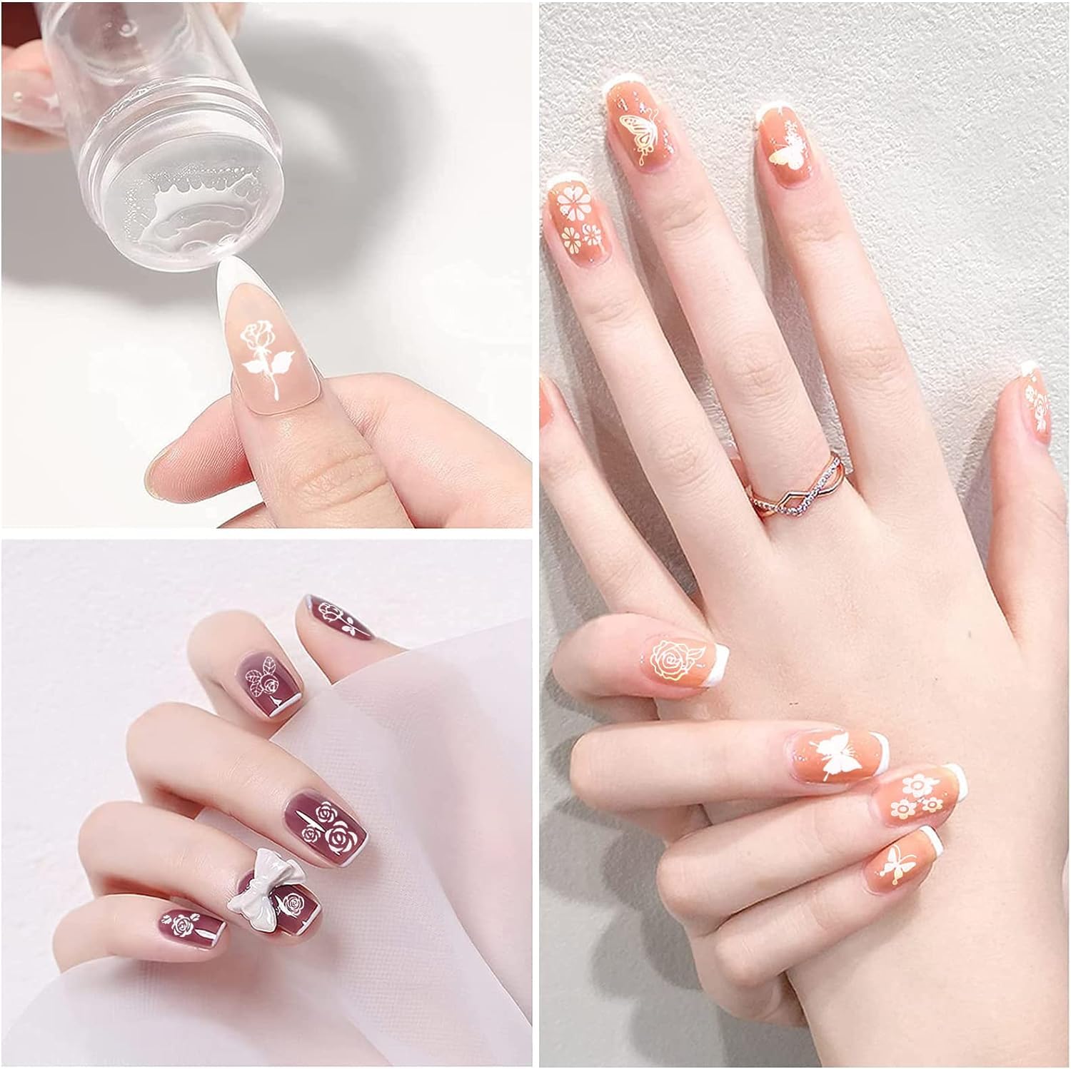 Kit de Estampado de Uñas 8 Pcs Placas Estampacion Stamping Uñas