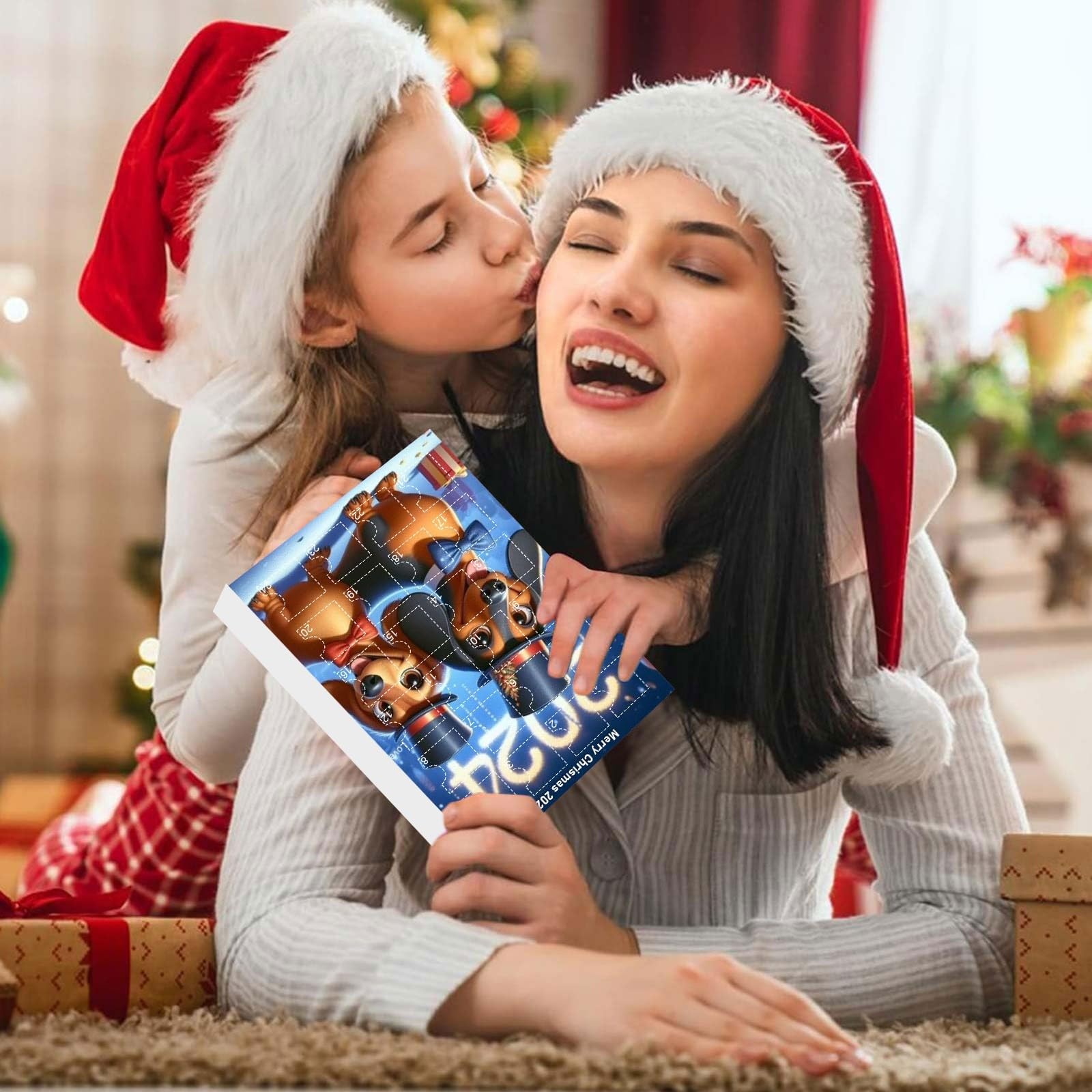 Calendrier De L'Avent 2025 Doghund - 24 Pendentifs Teckels En Acrylique - Décoration De Noël Pour Fenêtre, Rétroviseur, Porte