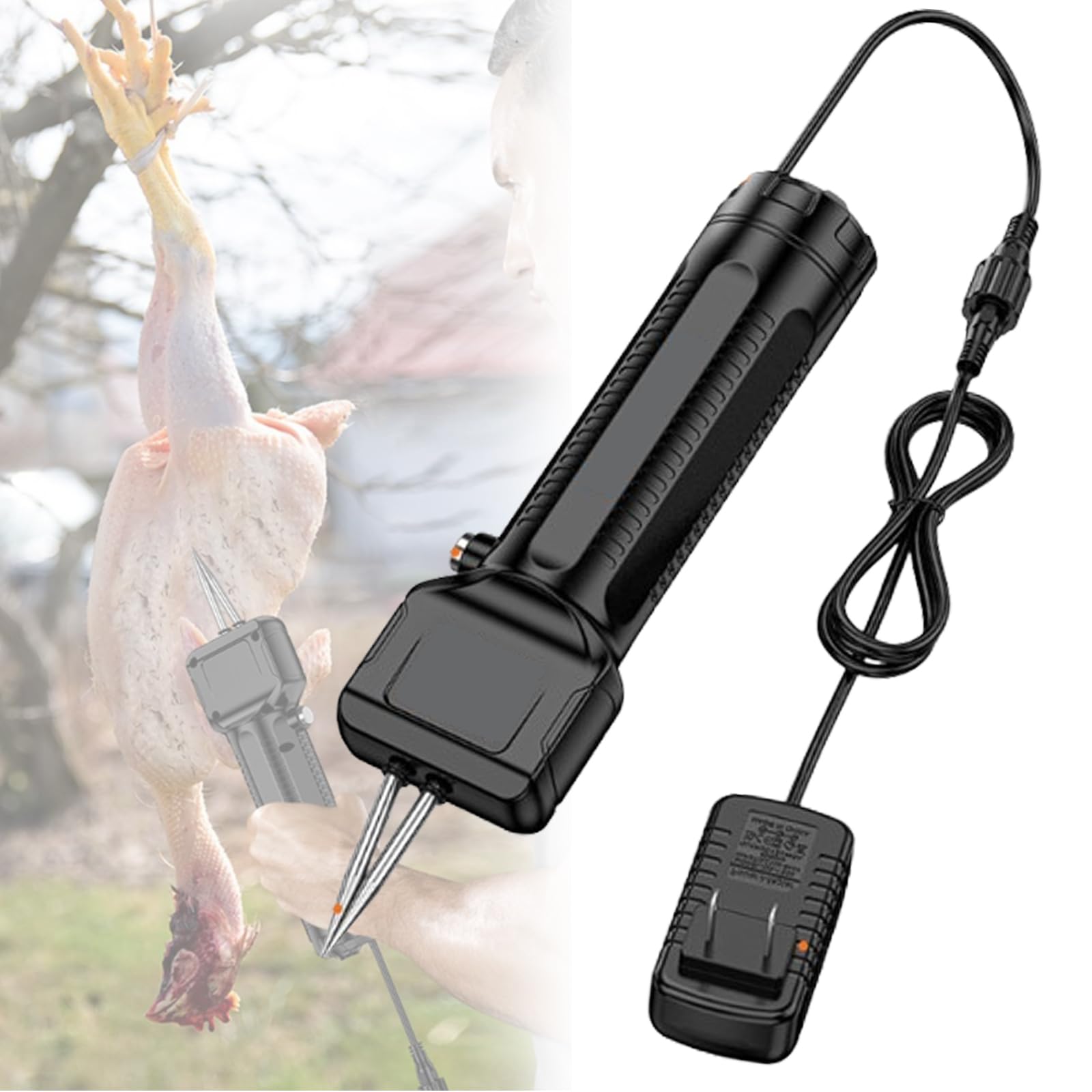 MRKU Electric Handheld Chicken Plucker,70W Quick Poultry Plucker Machine for Removing The Pin Feathers