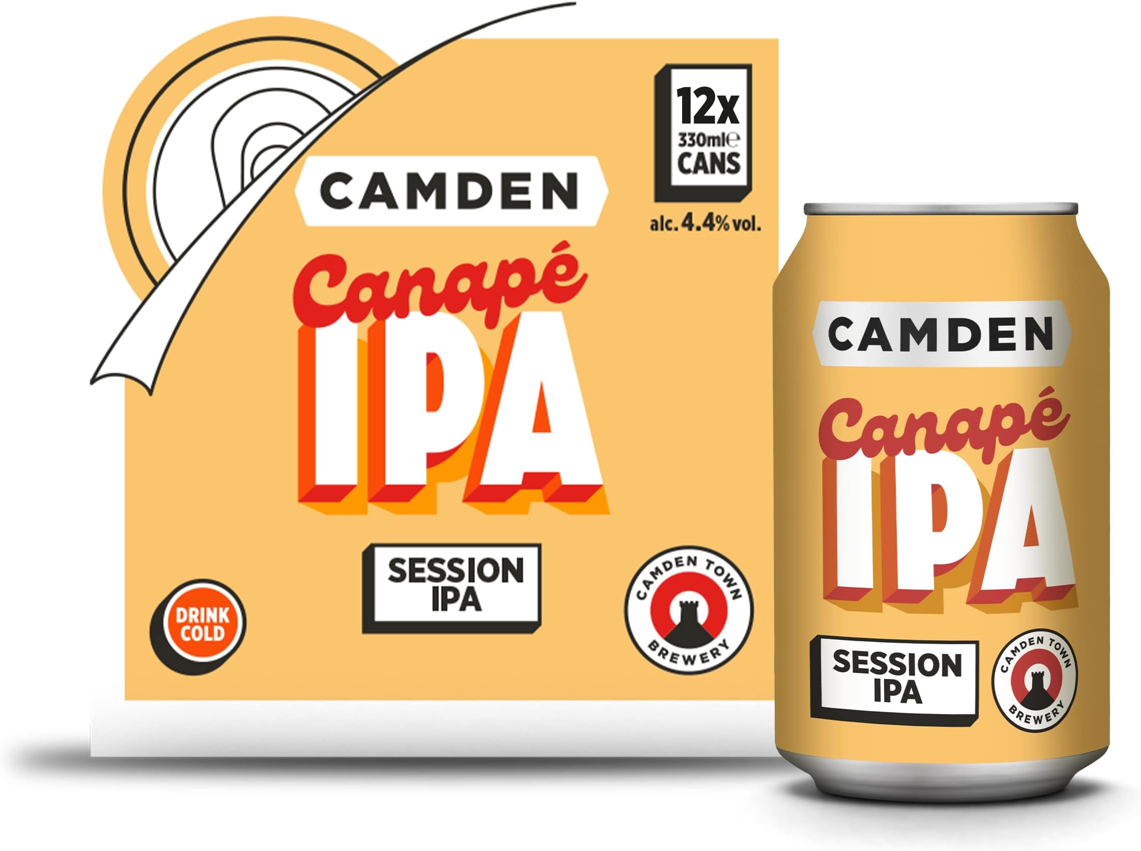 Camden Canape Session 4.4% IPA 12 pack 330 ml Cans