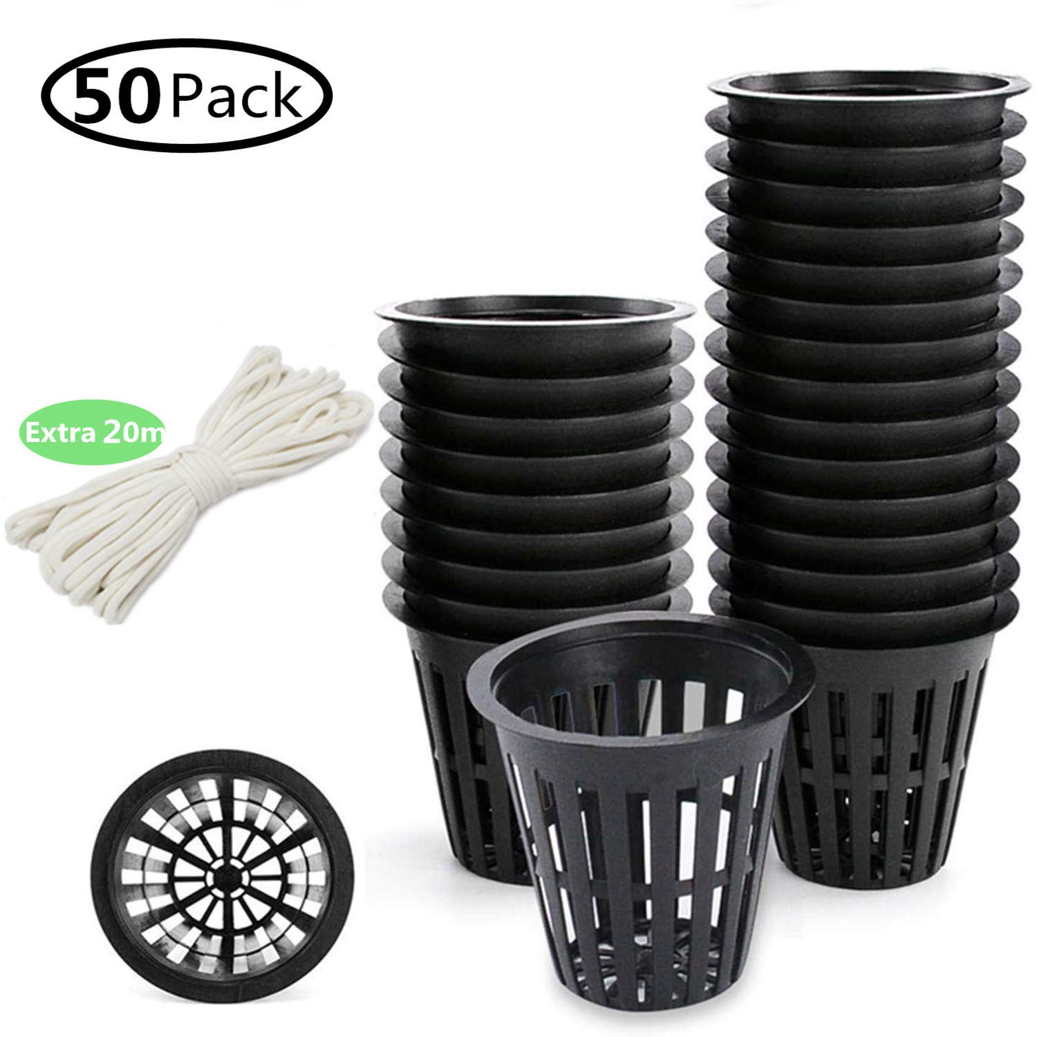 Buy Sfee 50 Pack Nursery Net Pots 2 Inch Plastic Net Cups for