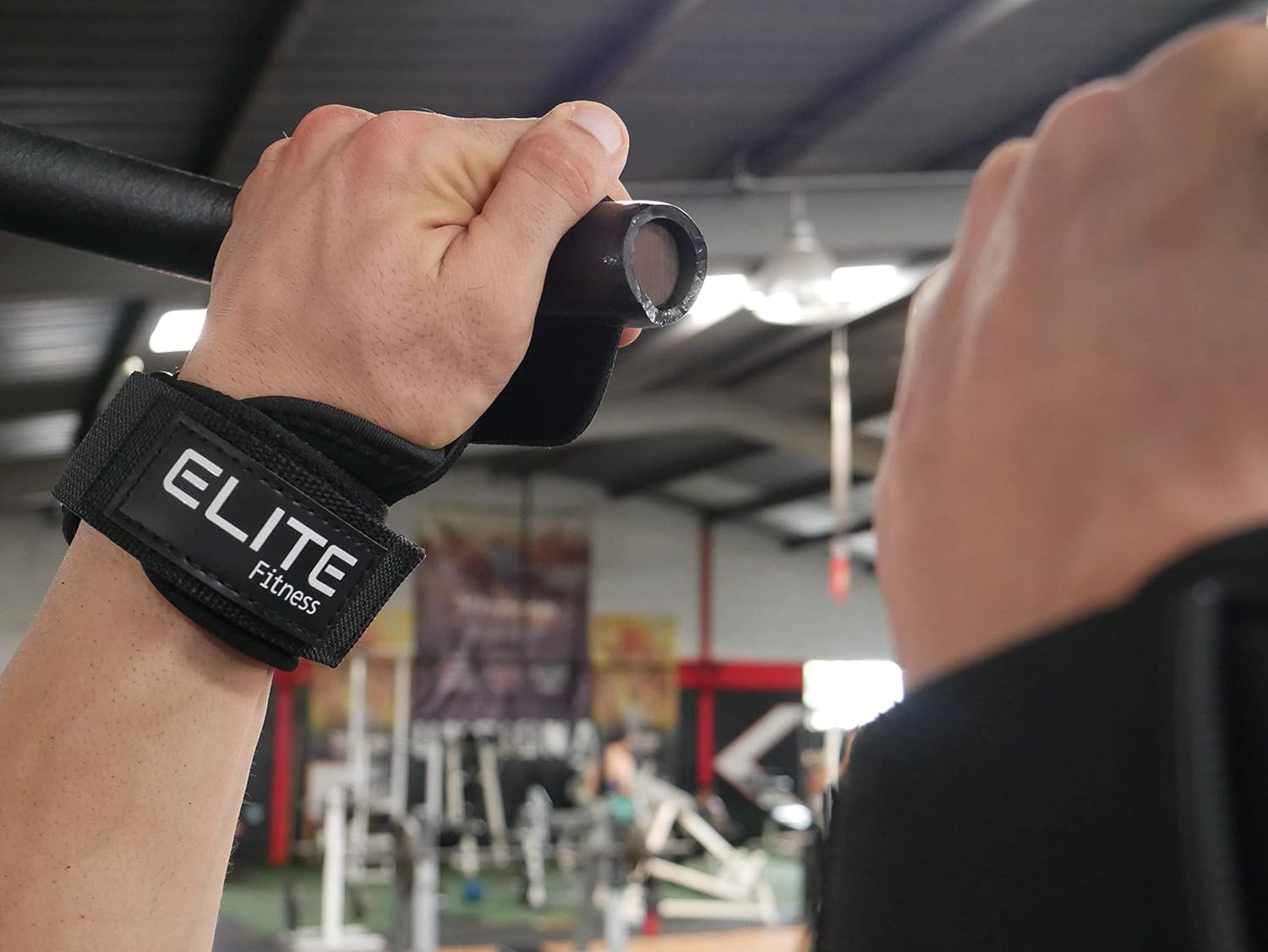 Elite Fitness Calleras de Cuero para Gimnasio, Protectores de Mano Tipo Straps, Ideales para Crossfit y Levantamiento de Pesas