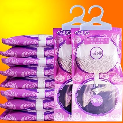 Ubersweet Moisture-Proof Mildewproof Desiccant Moisture Absorber Lavender Scented Hanging Dehumidifier Bag for Home Bedroom Wardrobe Closet Drying Agent Dehumidification Bag'||
