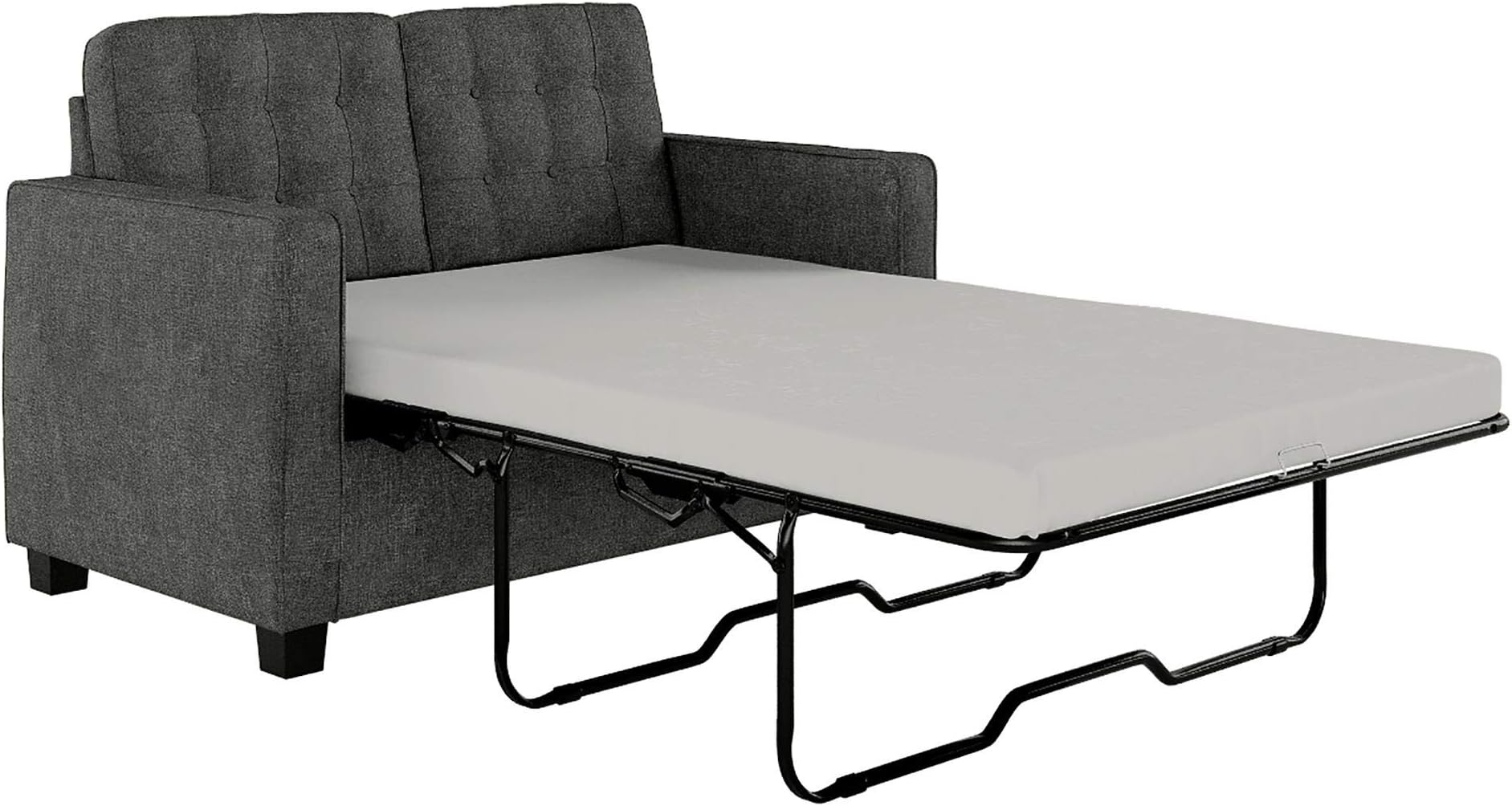 Signature Sleep Alvaro Twin-Size Sofa Sleeper, Perfect for Small Spaces, Grey Linen