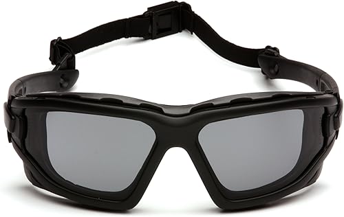 Vista 25 de PYRAMEX I-Force Sporty Dual Pane Anti-Fog Goggle, Black Frame/Clear Anti-Fog Lens Lente antivaho espejo E/S / marco negro