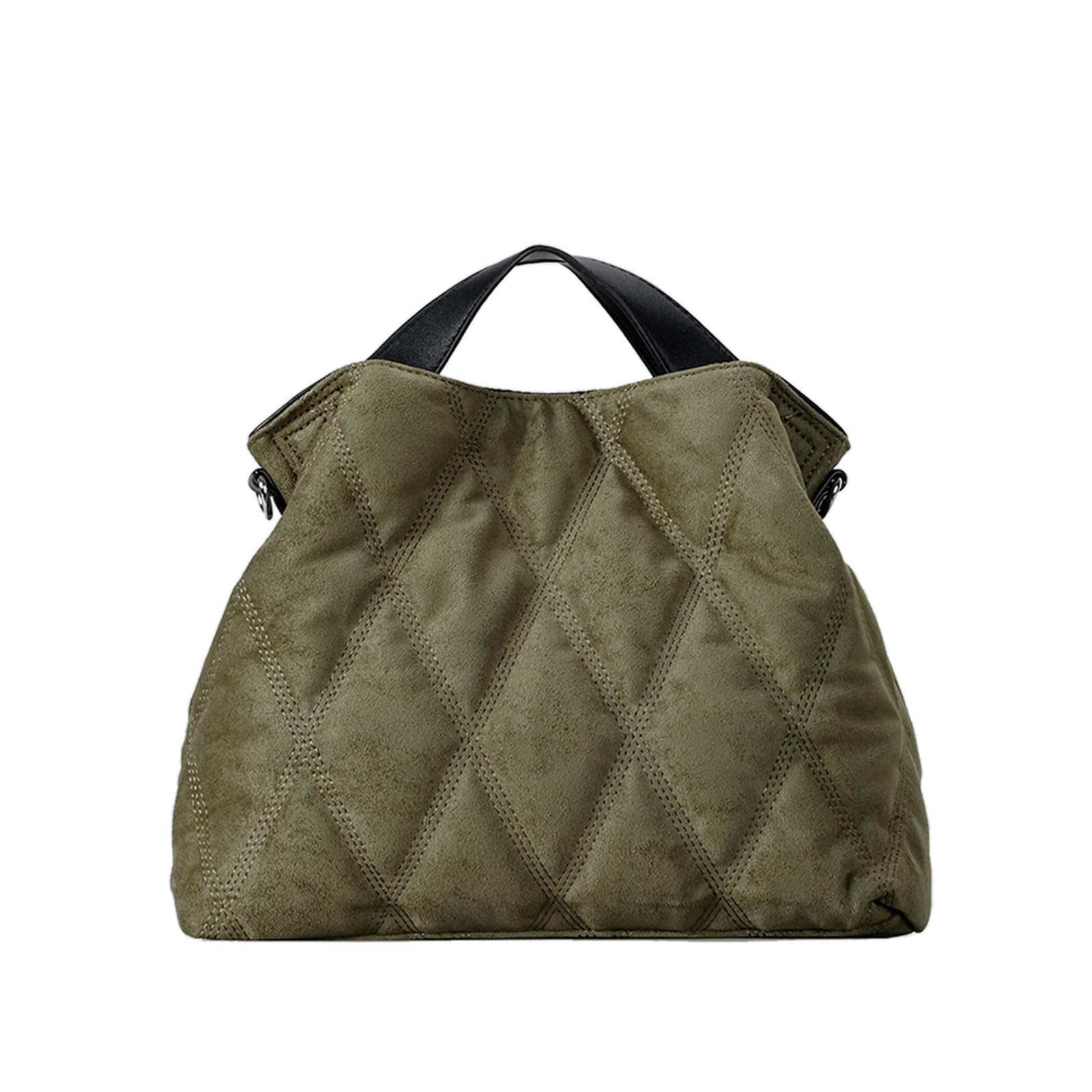 Sac à main pratique matelassé grand volume en daim - 7