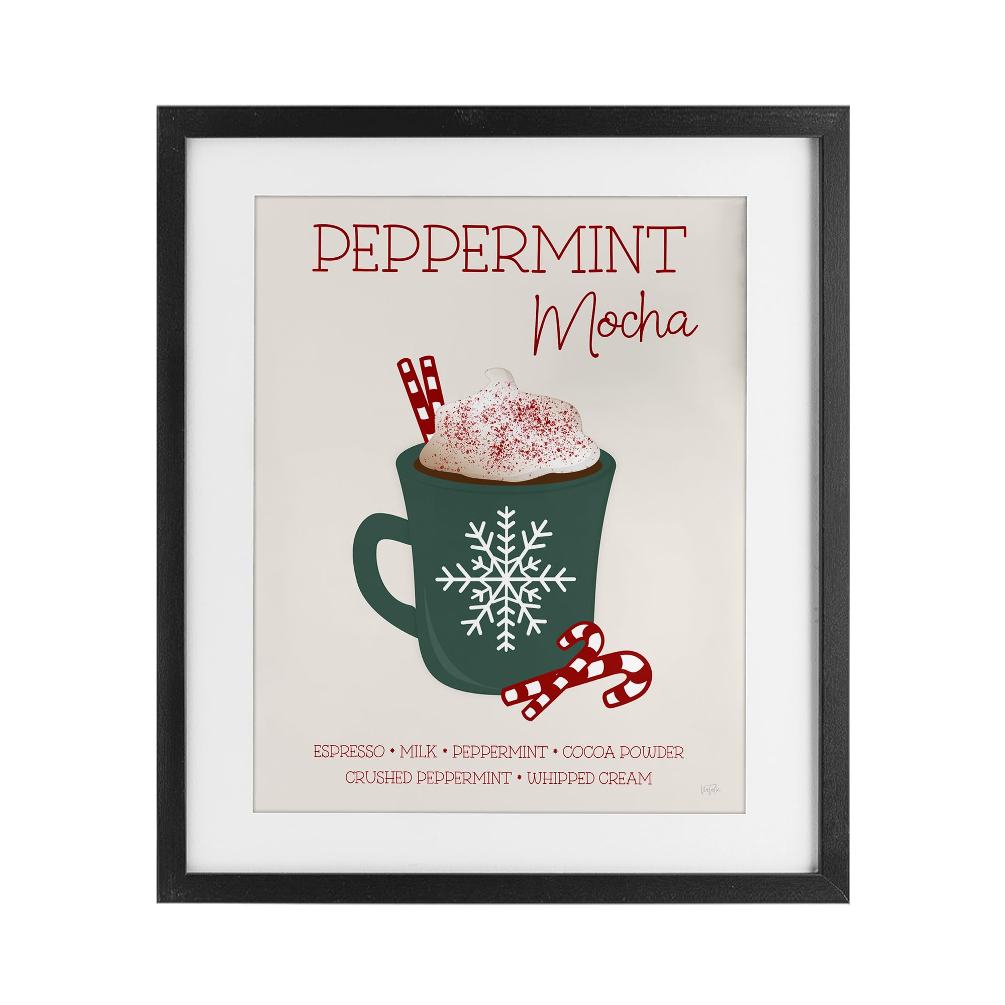 Tableau Peppermint Moka Stupell Industries pour une ambiance cocooning hivernale