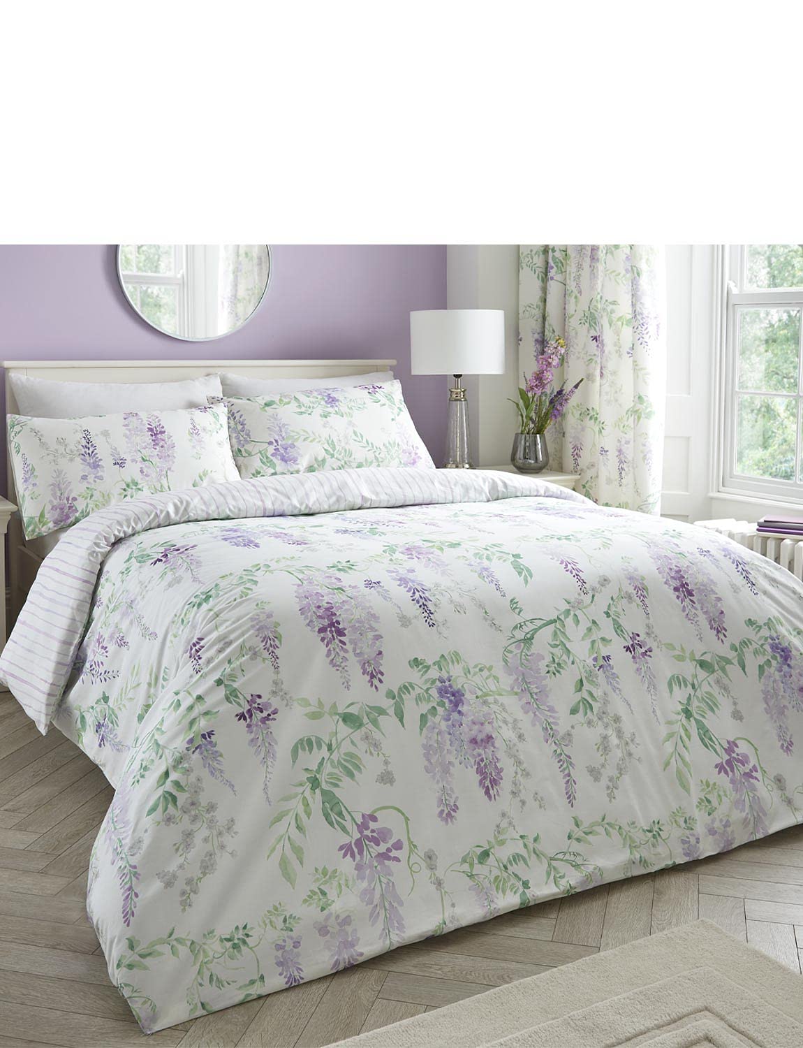 Dreams & Drapes Lilac Wisteria Quilt Cover Set