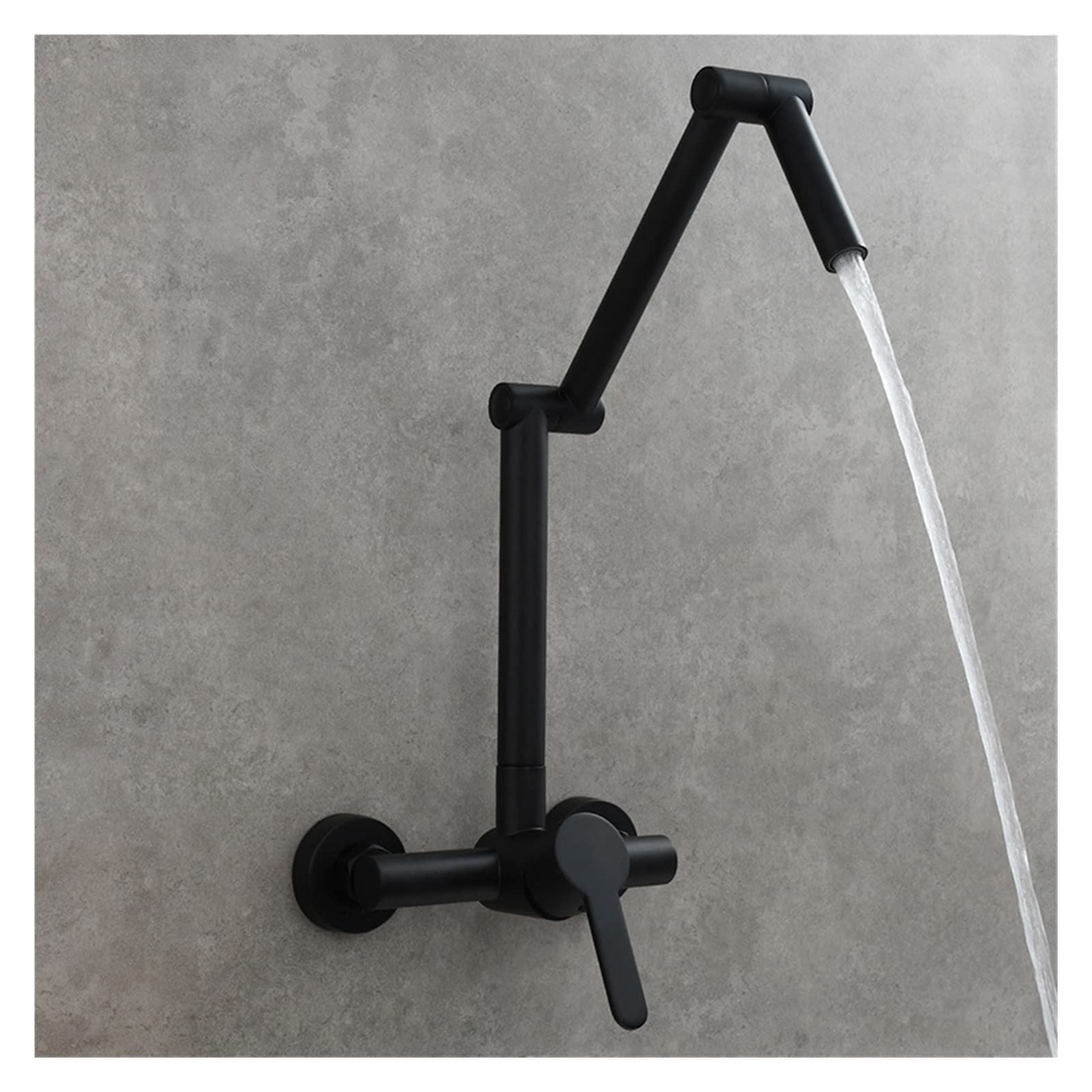 High Brass Pot Filler Tap Wall Mounted Kitchen Faucet Cold and Hot Water Folding Spout Black Chrome Nickel Mixer Taps,Durability(Style A Black)