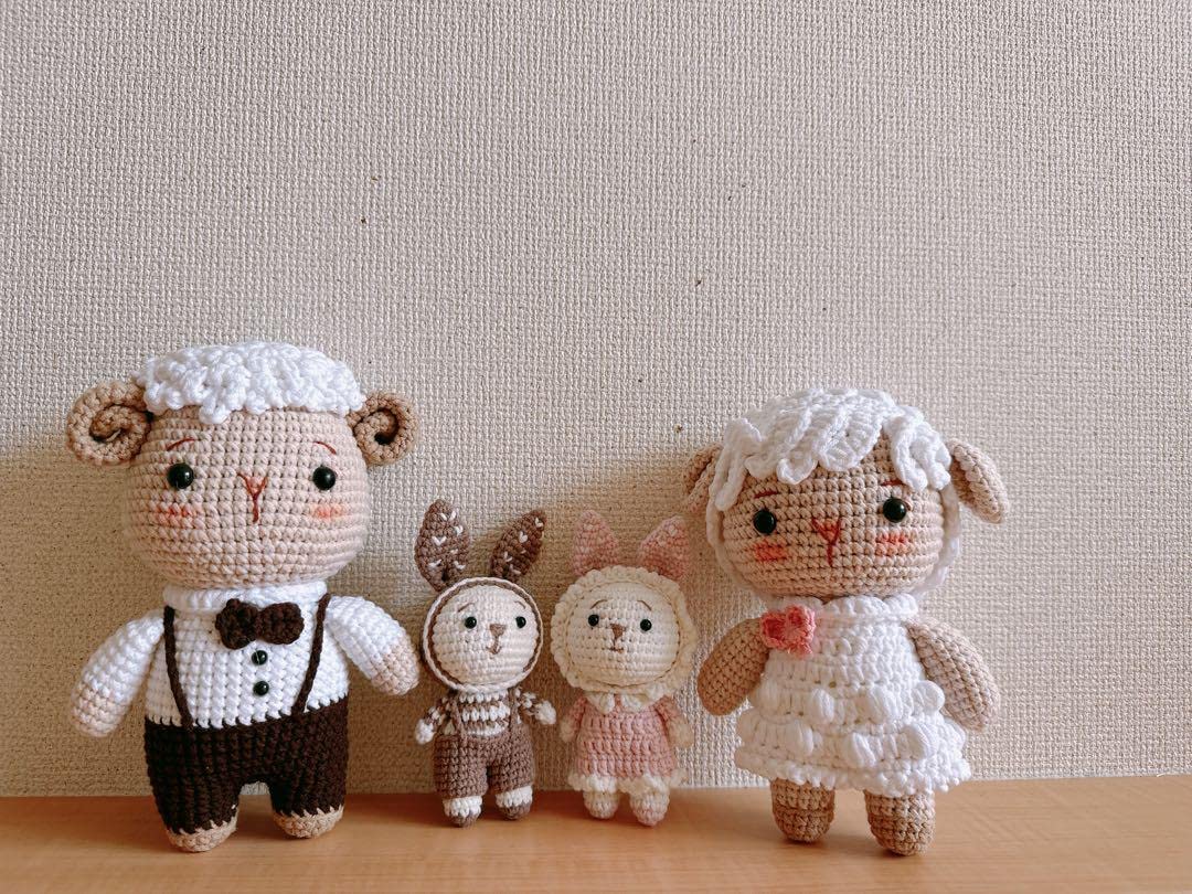 Amazon.co.jp: 新郎 新婦 編みぐるみ ウェディングドール 結婚