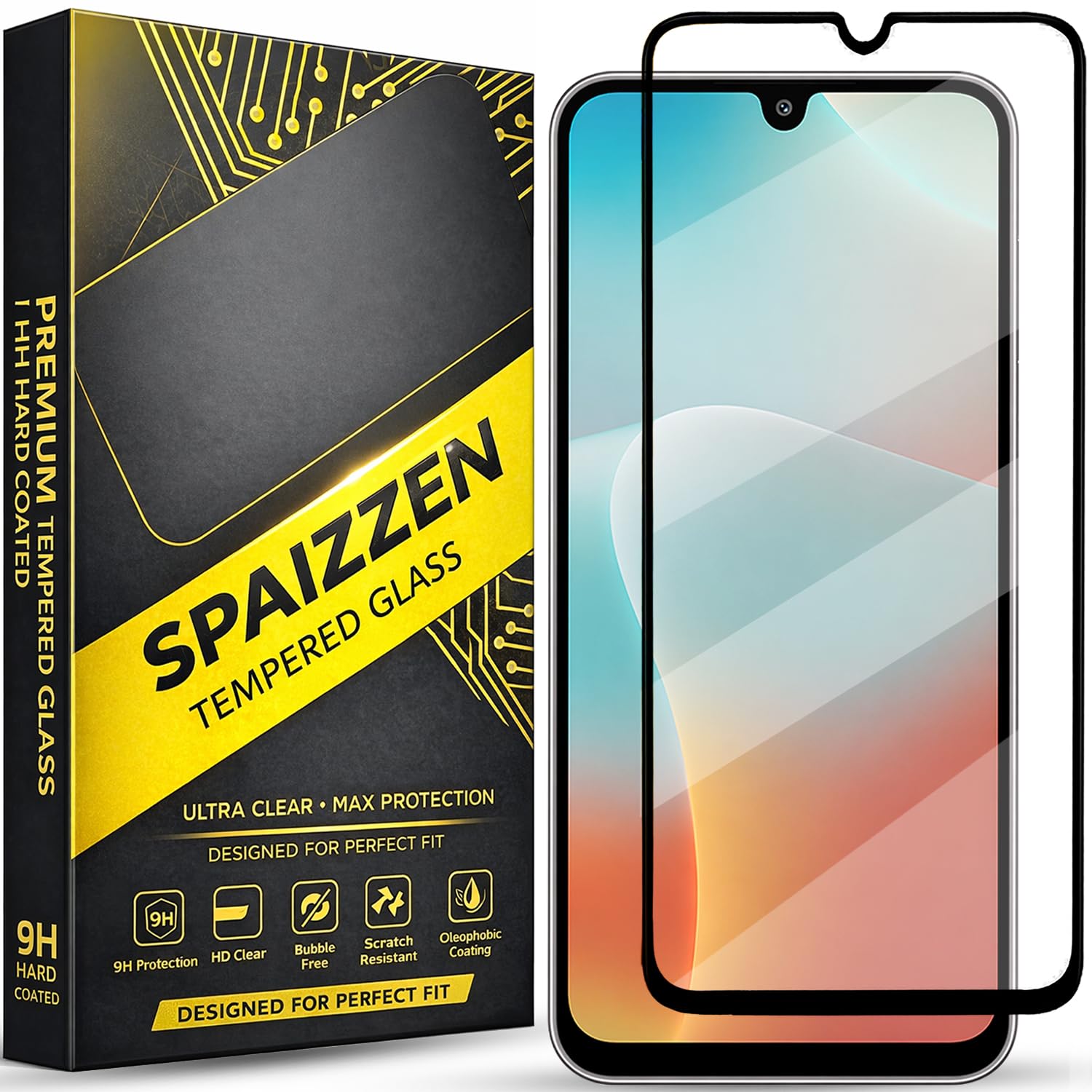 Military-Grade Tempered Glass Screen Protector Compatible for Samsung Galaxy M17 5G / Samsung Galaxy A17 with Edge to Edge Coverage and Easy Self Installation kit-image-3