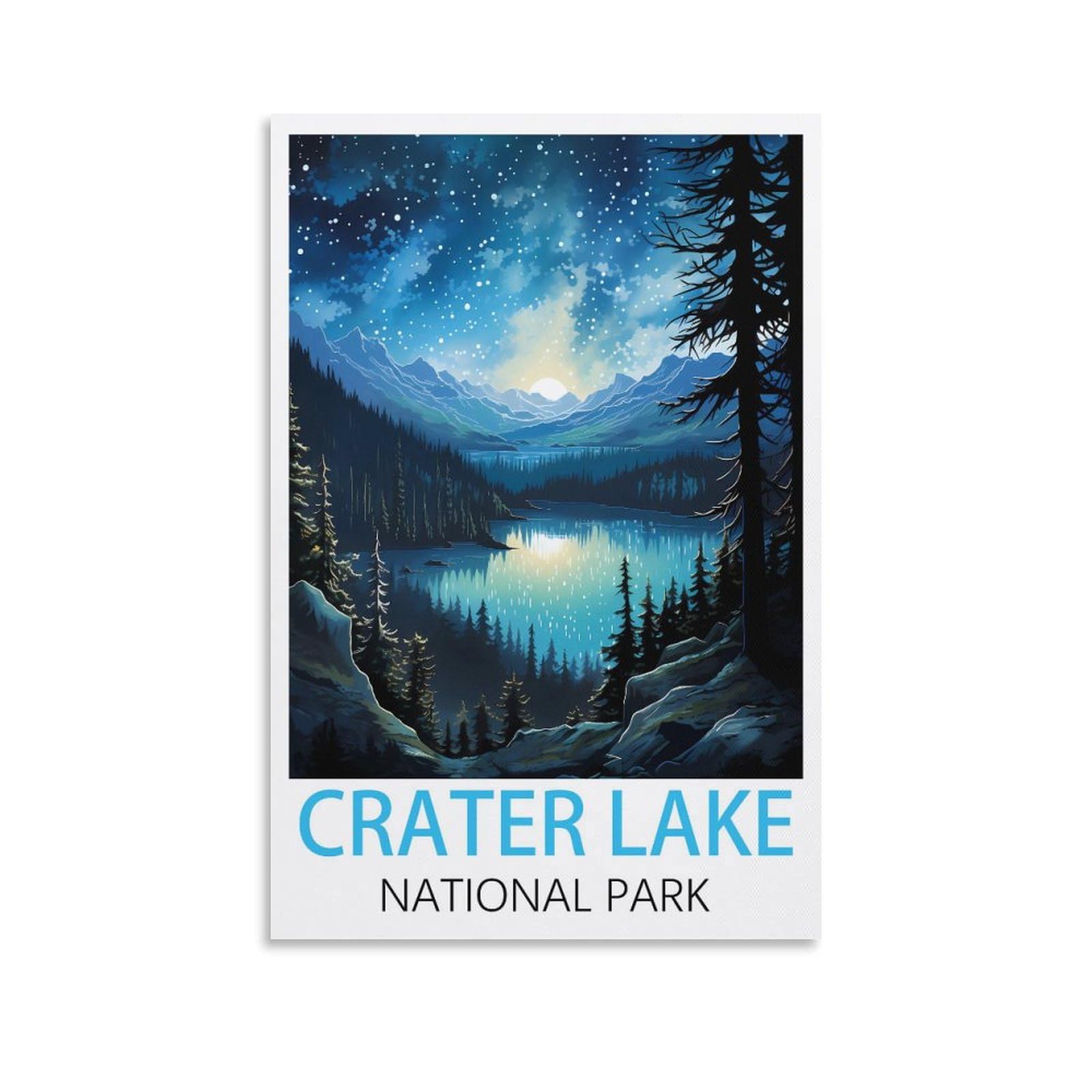 Metal Signs,Crater Lake National Parks,Vintage Tin Sign Metal Retro Art Wall Poster for Home Club Garden Decor 30x30cm