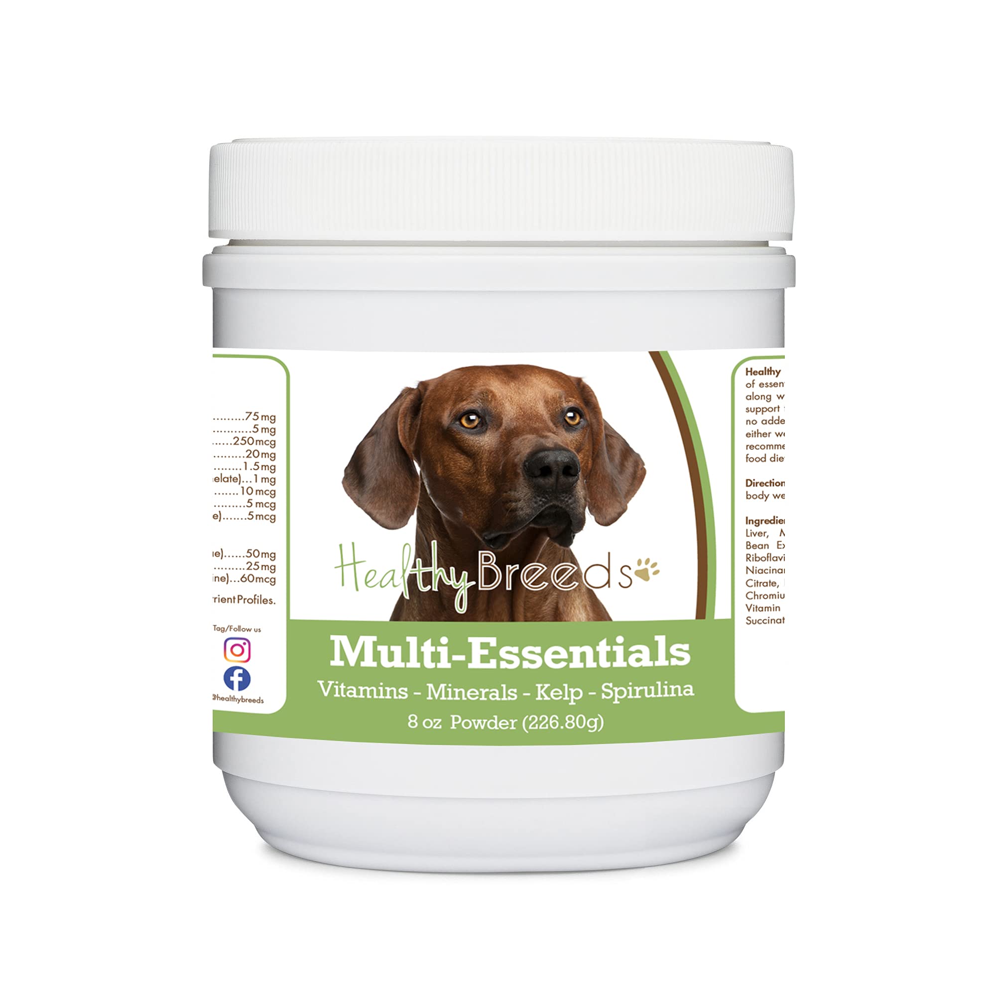 Healthy Breeds Rhodesian Ridgeback Multi-Essentials Powder for Dogs - an Ideal Supplement of Vitamins, Minerals &amp; Antioxidants for Your Dog - 8 oz